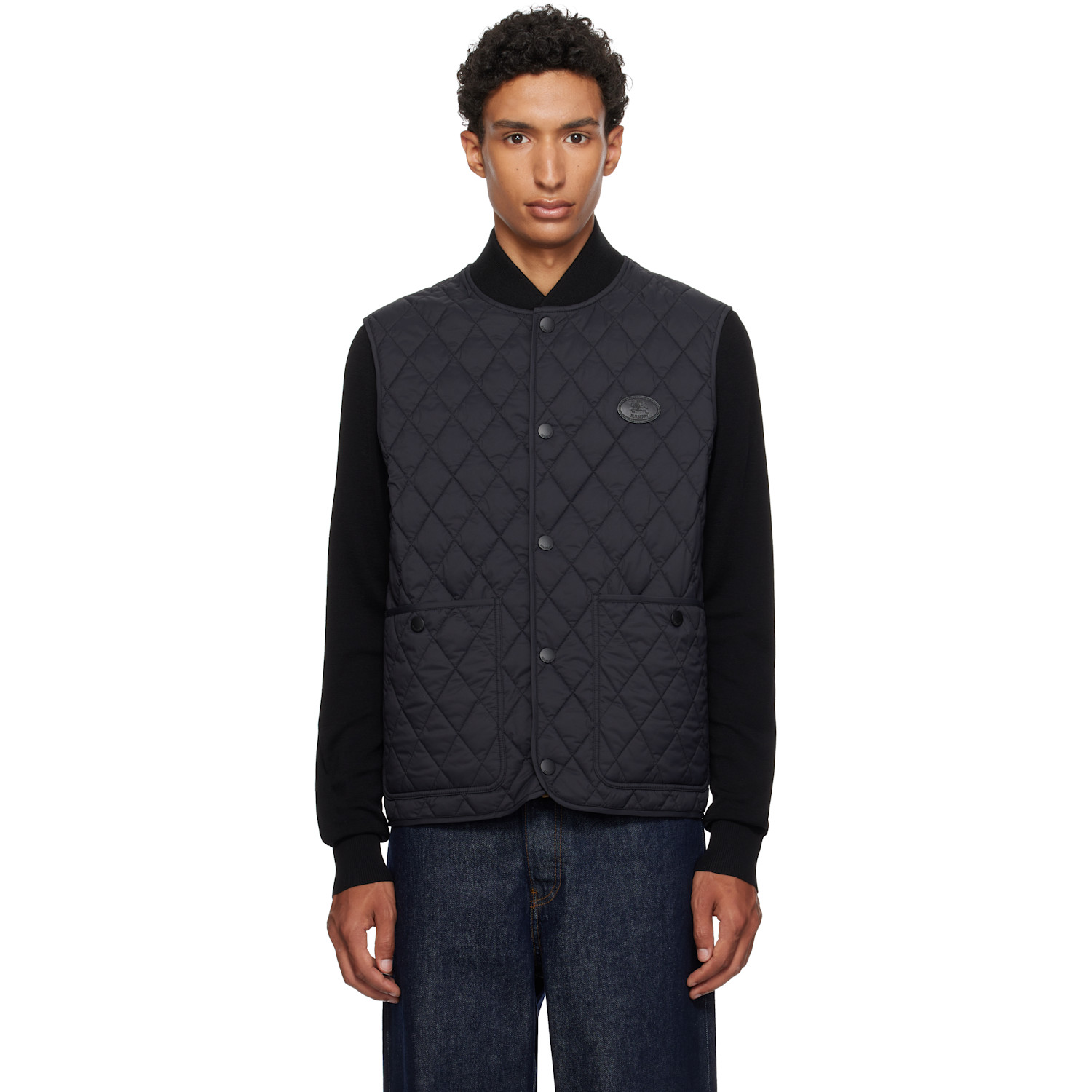 Burberry Black Quilted Nylon Vest