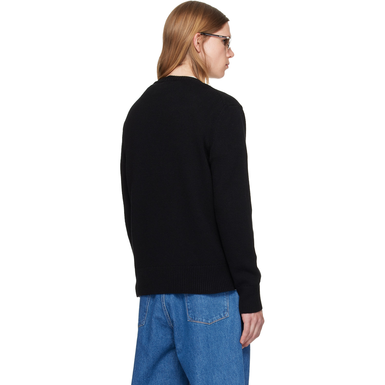  Burberry Black Knight Wool Cashmere Sweater 