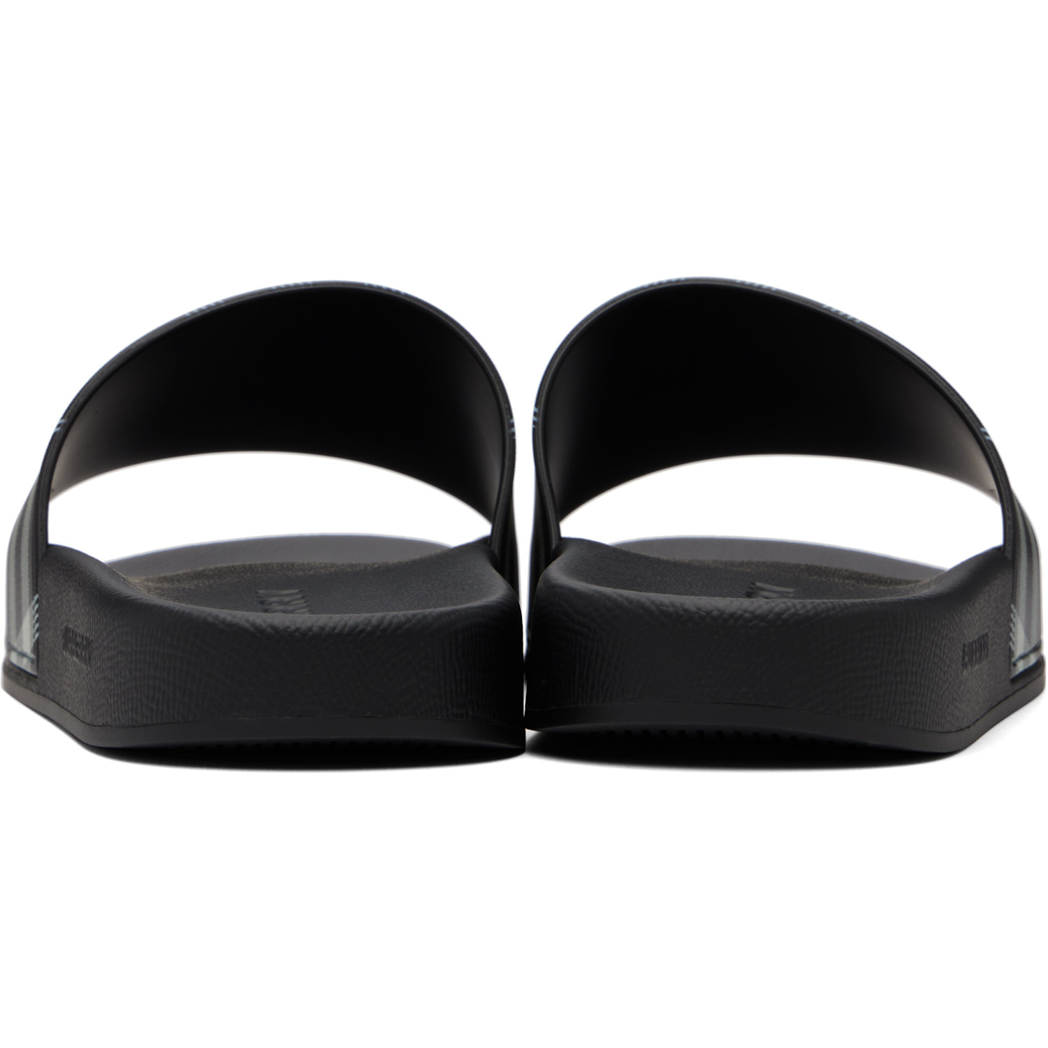  Burberry Black Check Slides 