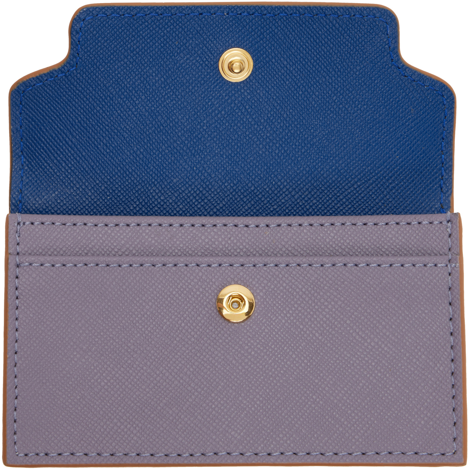  Marni Purple & Blue Saffiano Card Holder 