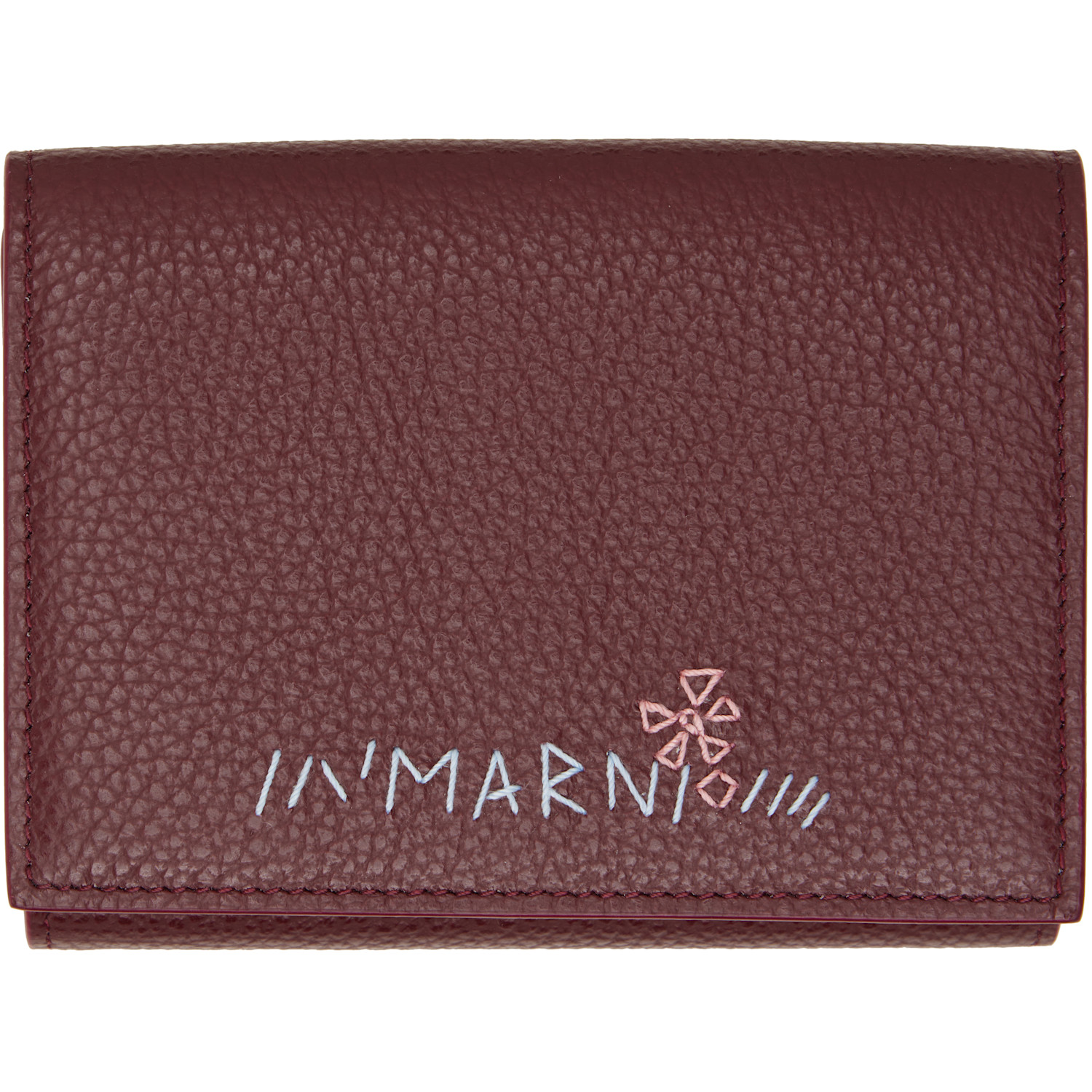 Marni Burgundy Trifold Wallet