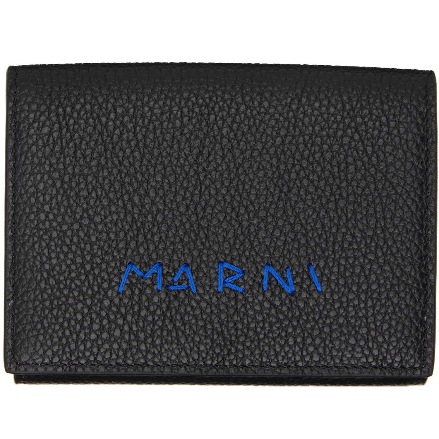 Marni Black 'Marni Mending' Leather Trifold Wallet