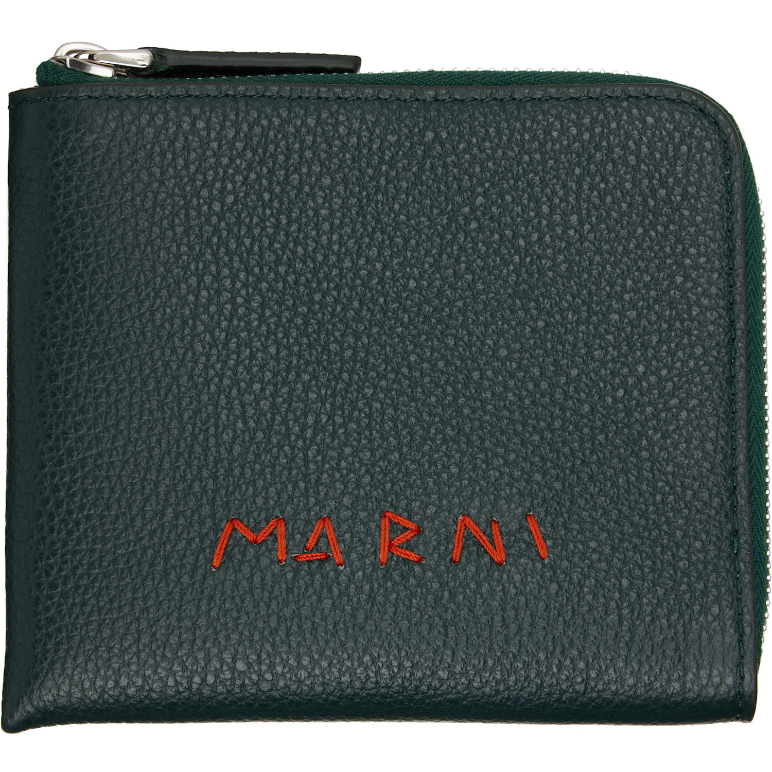 Marni Green Zip Around Wallet
