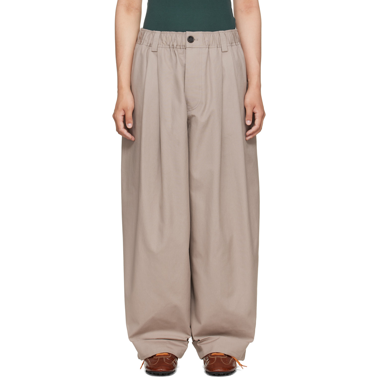 Marni Gray Pleated Trousers