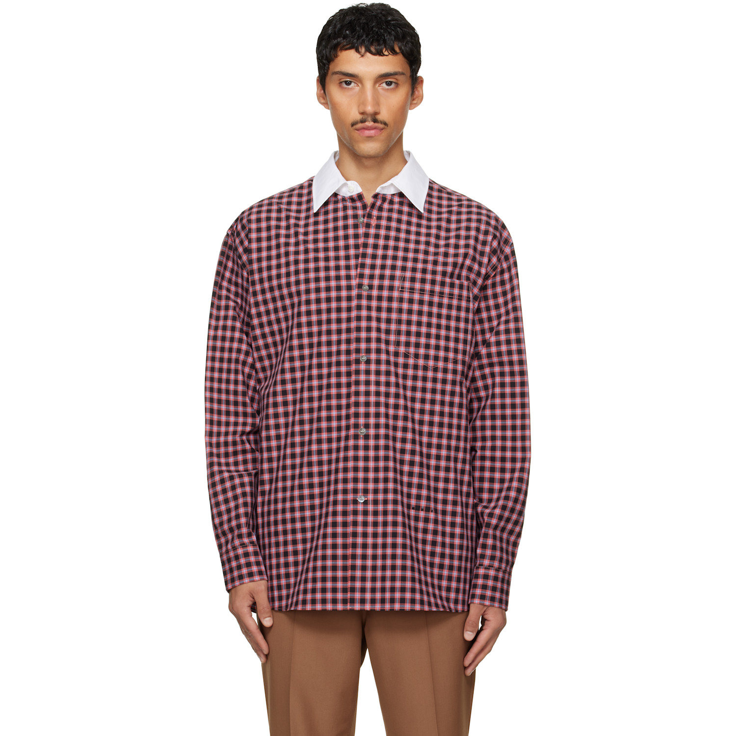 Marni Red & Black Checked Shirt