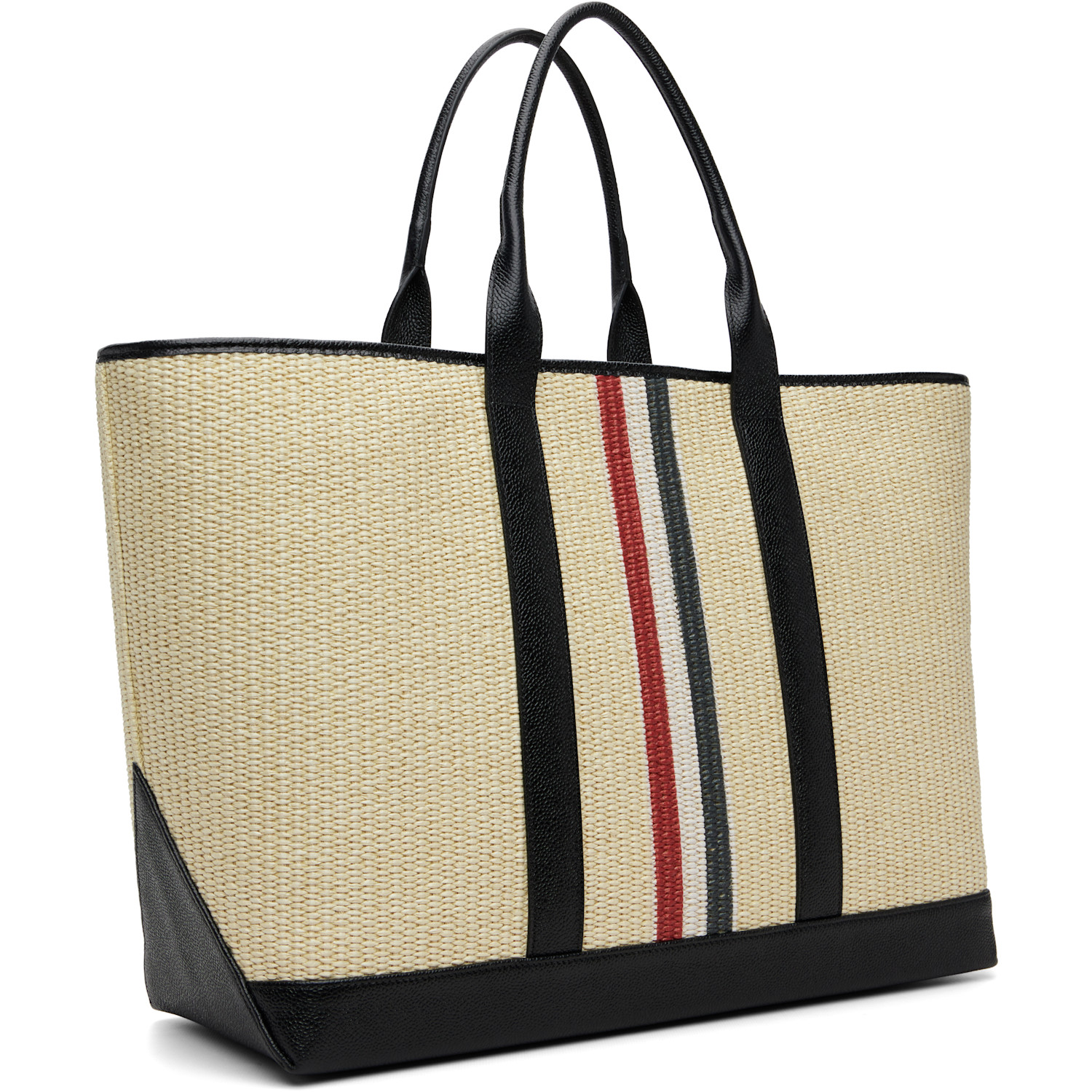  Thom Browne Beige Medium Tool Rwb Stripe Tote 