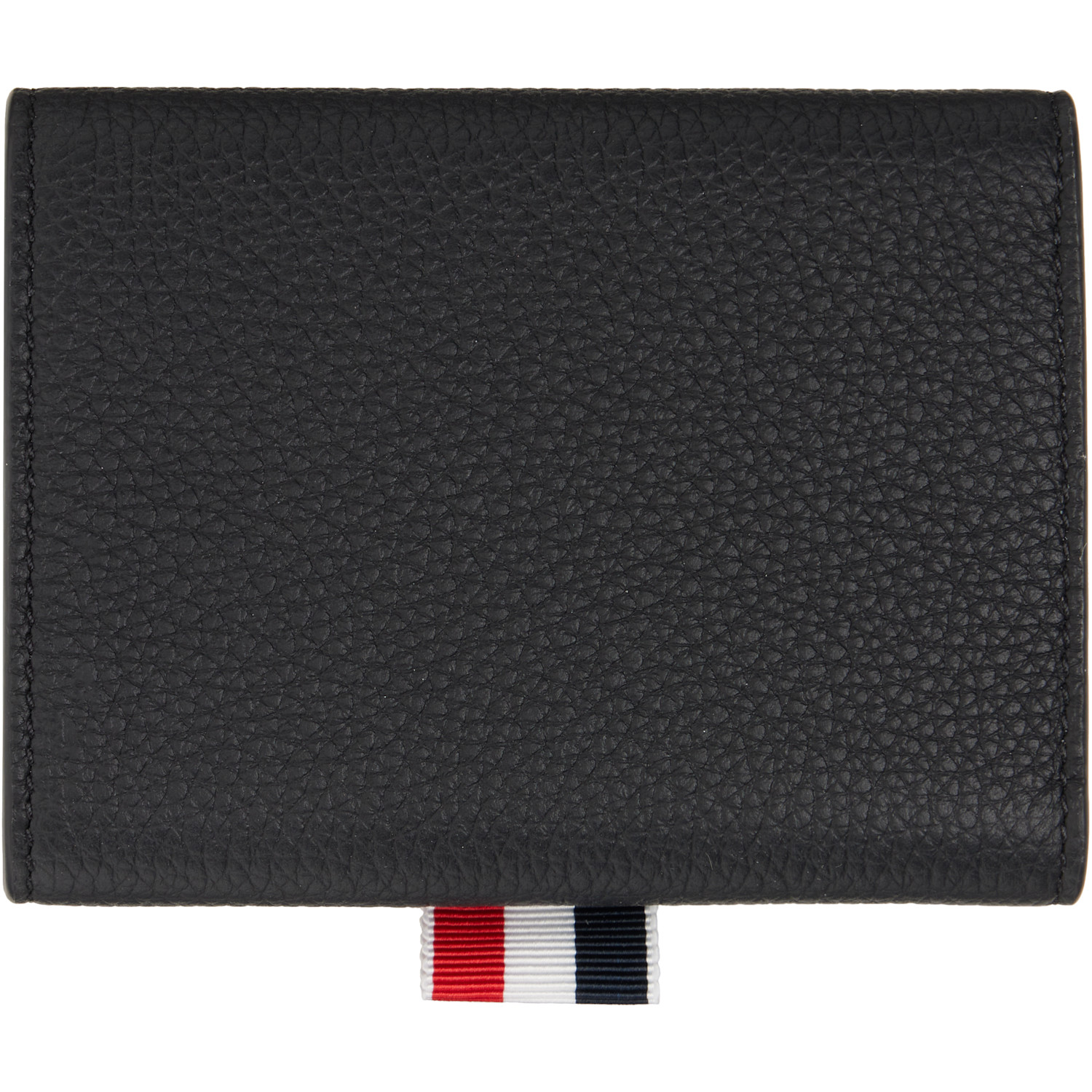  Thom Browne Black Soft Pebble Grain Trifold Wallet 
