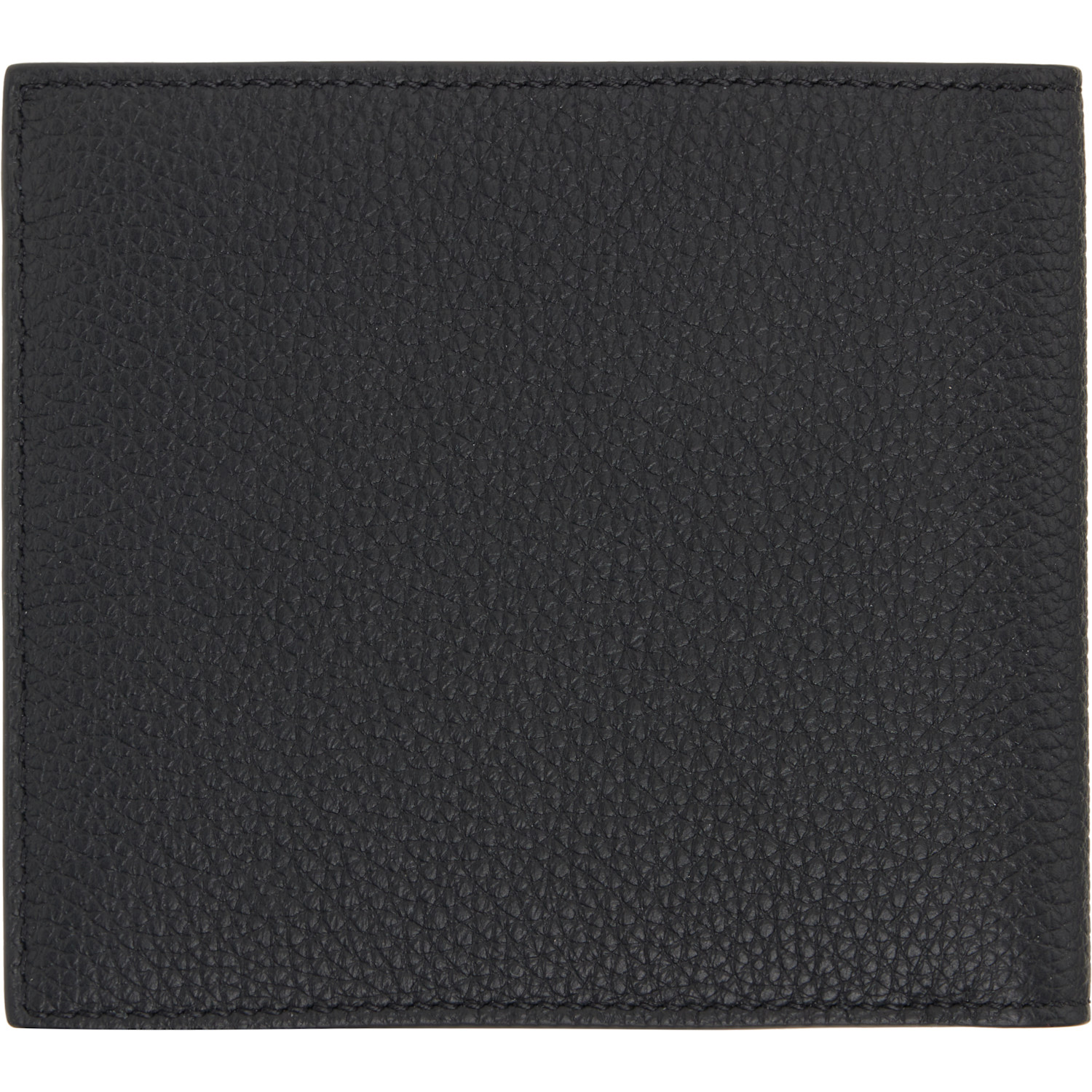  Thom Browne Black Soft Pebble Grain Leather Billfold Wallet 