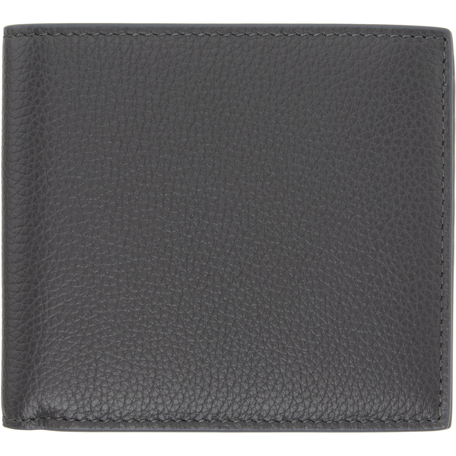 Thom Browne Gray Pebble Grain Bifold Wallet