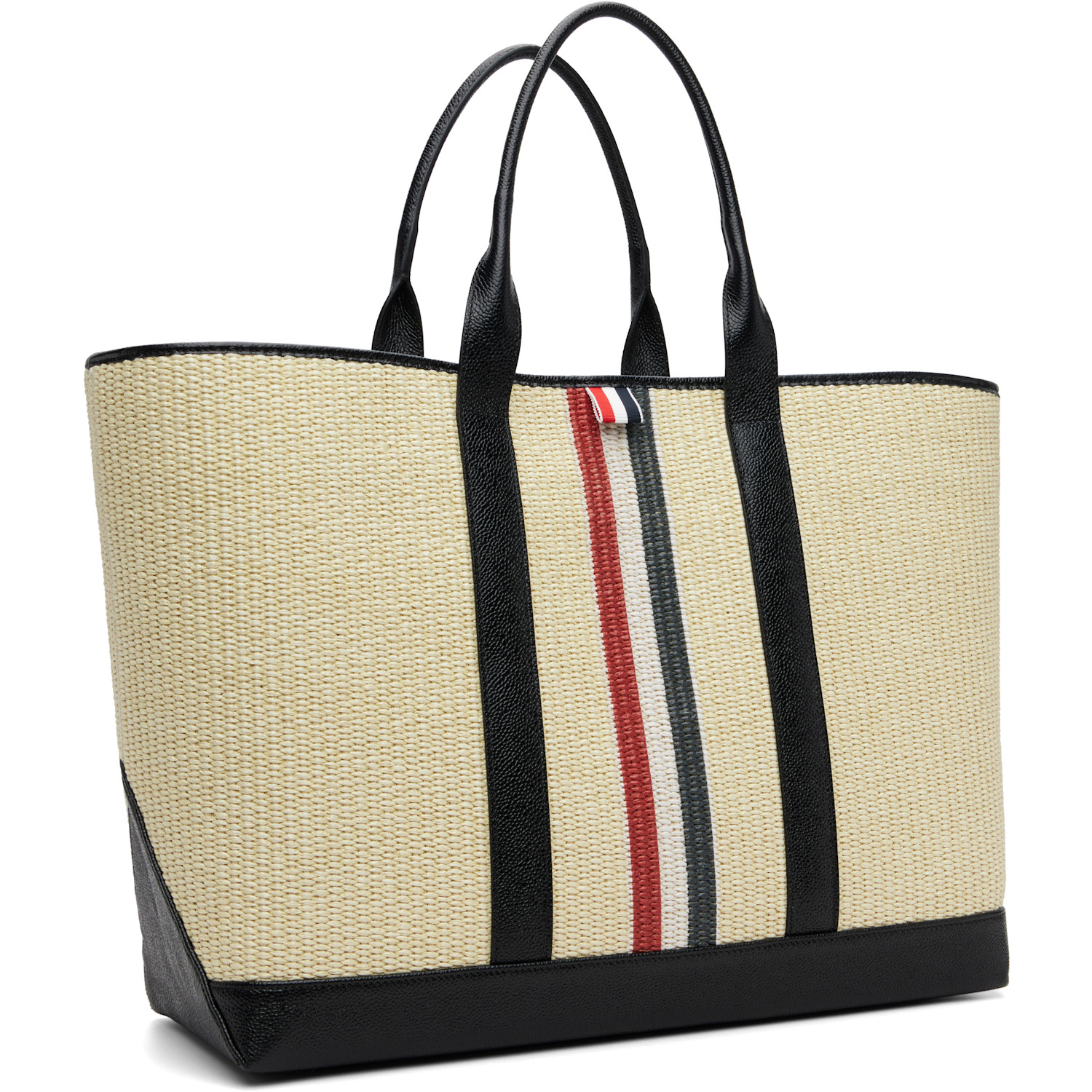  Thom Browne Beige Medium Tool Rwb Stripe Tote 