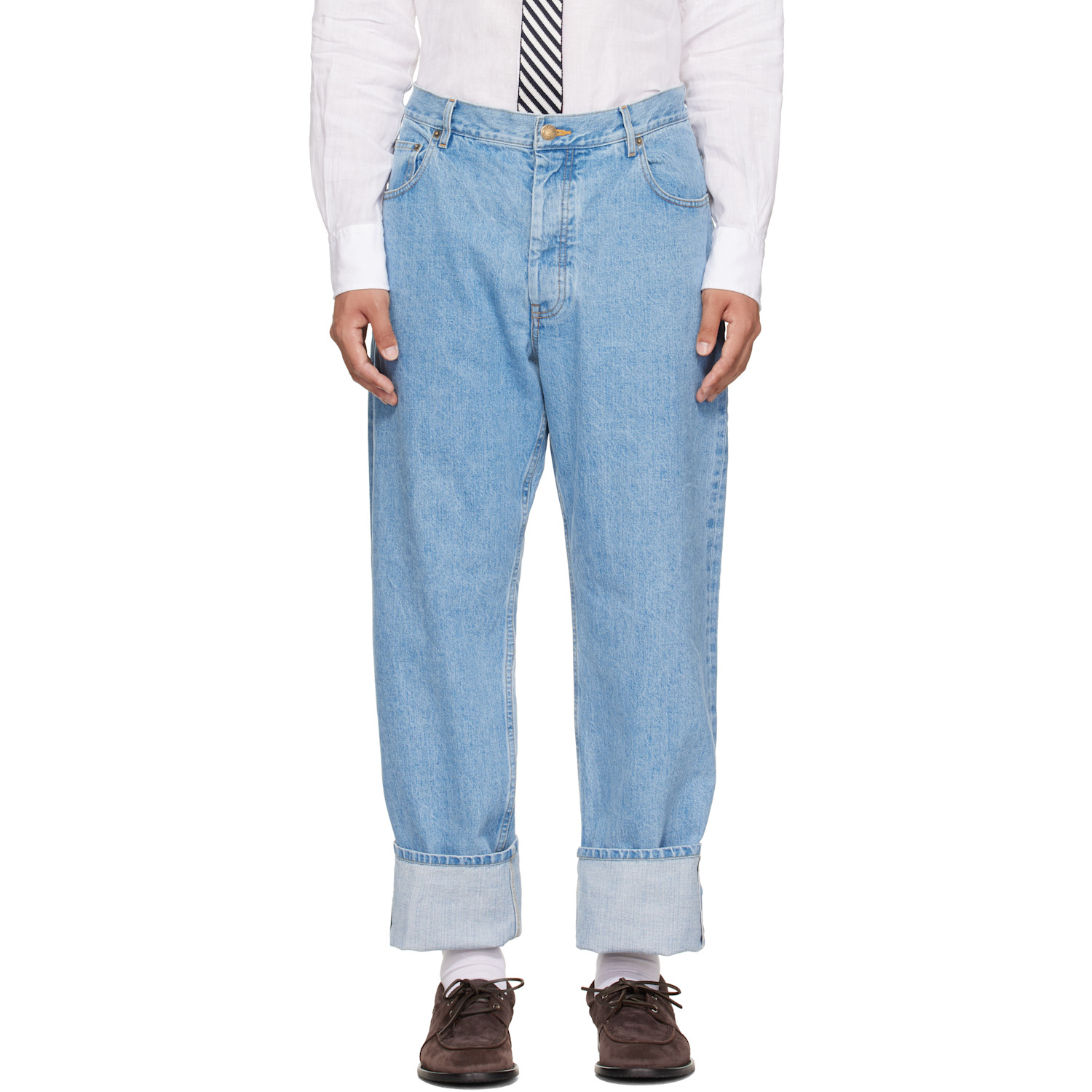 Thom Browne Blue Selvedge Denim Jeans