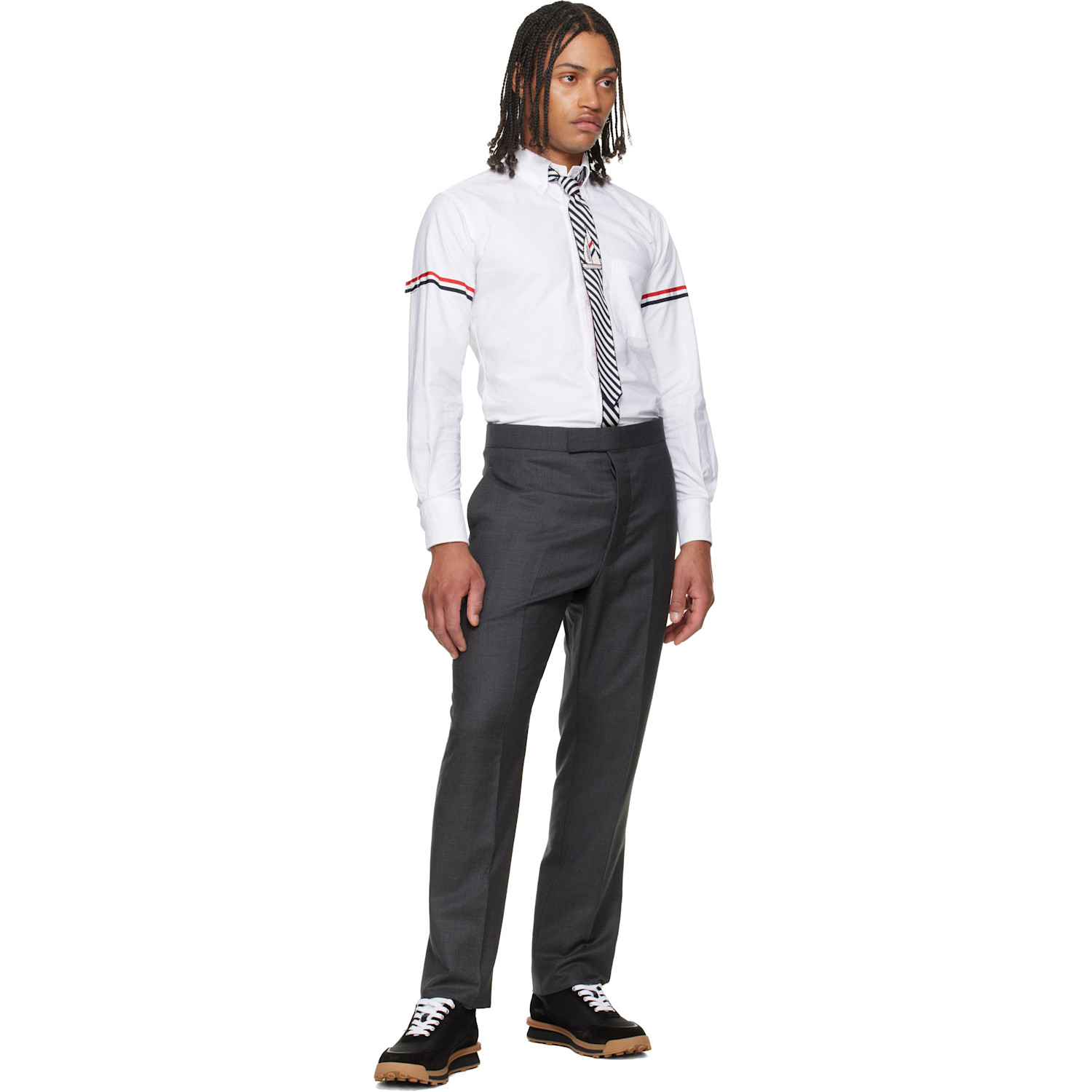  Thom Browne Navy Twill Classic Tie 