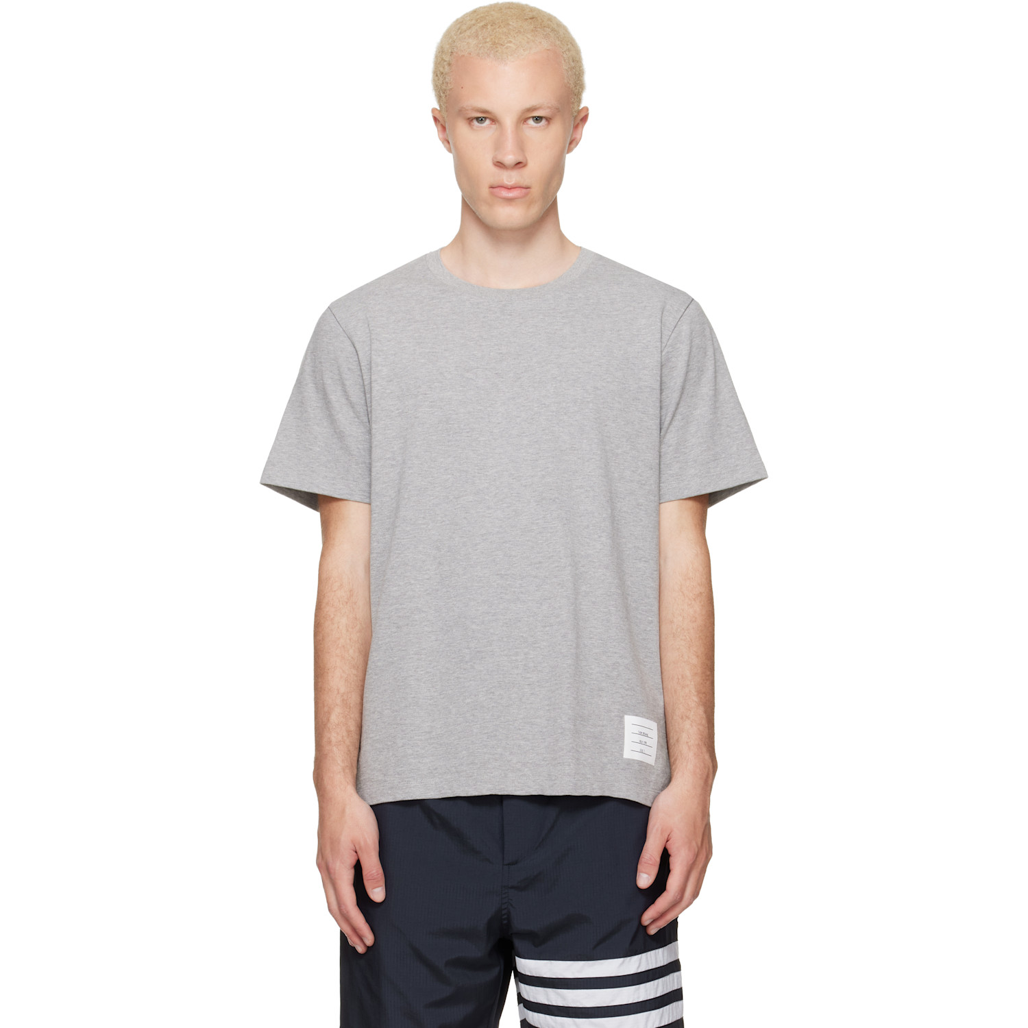 Thom Browne Gray Jersey Relaxed T-shirt
