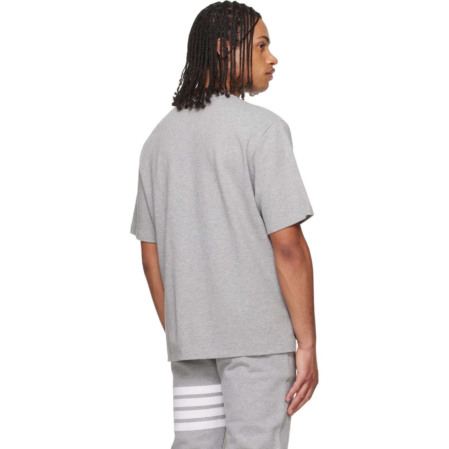  Thom Browne Gray Milano Cotton Oversized Pocket T-shirt 