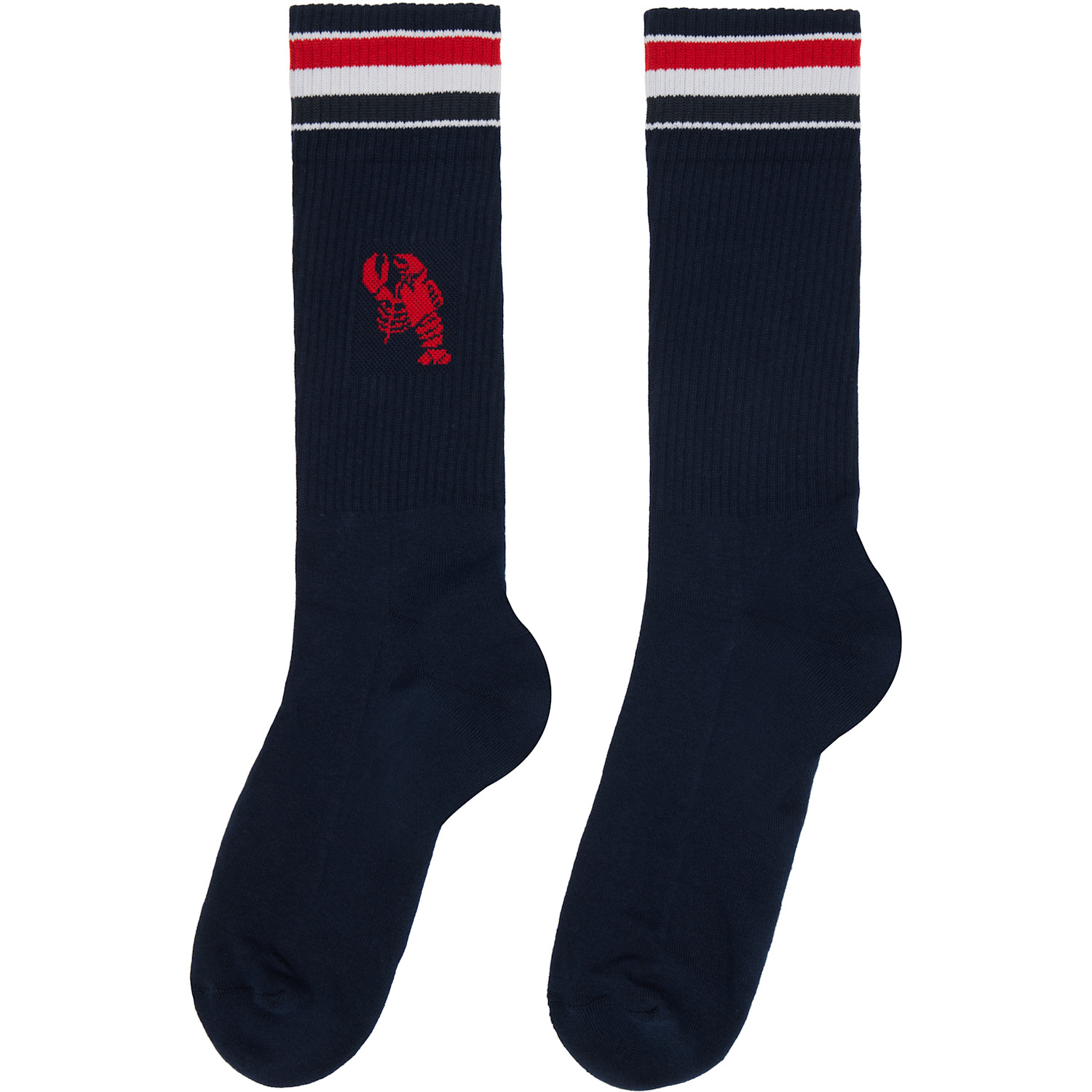  Thom Browne Navy Rwb Funmix Athletic Socks 