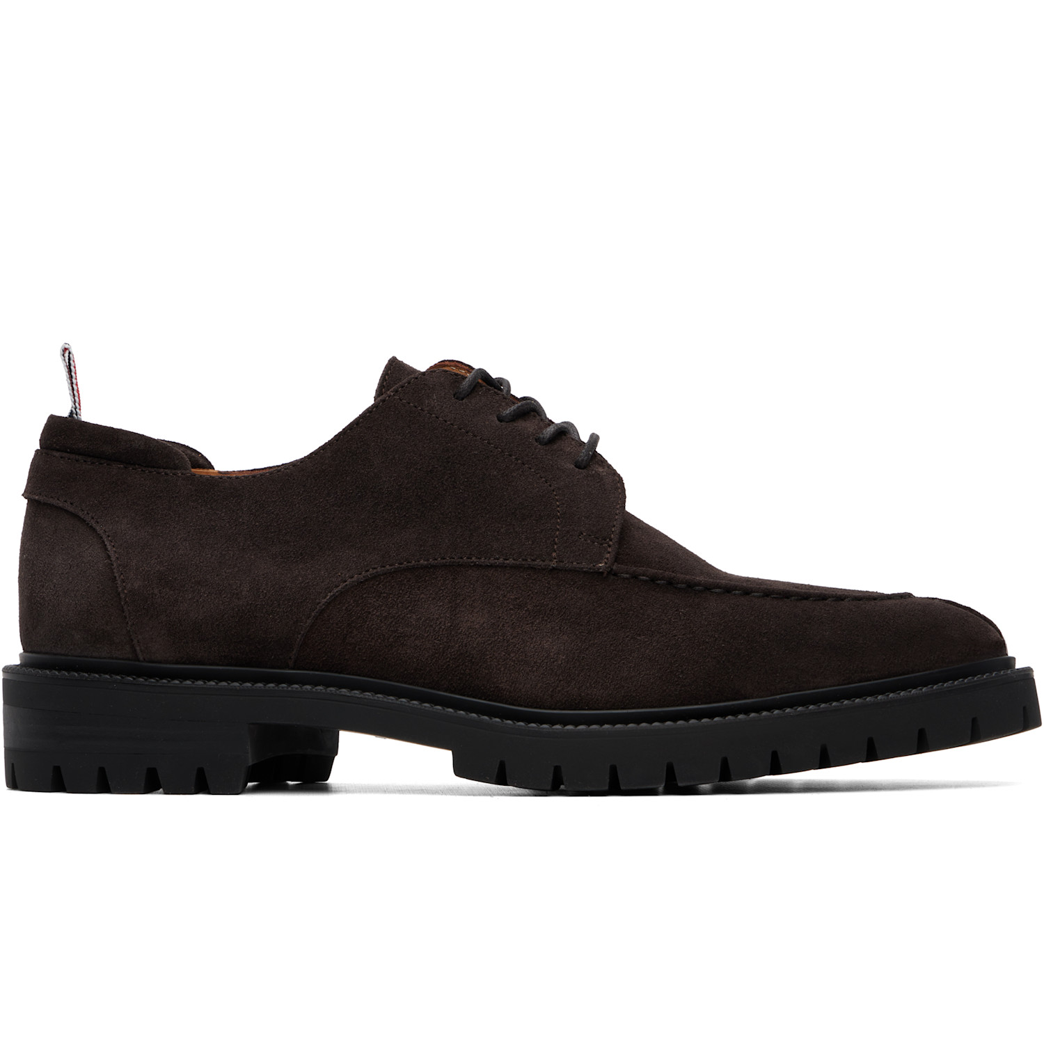 Thom Browne Brown Calf Suede Commando Sole Derbys