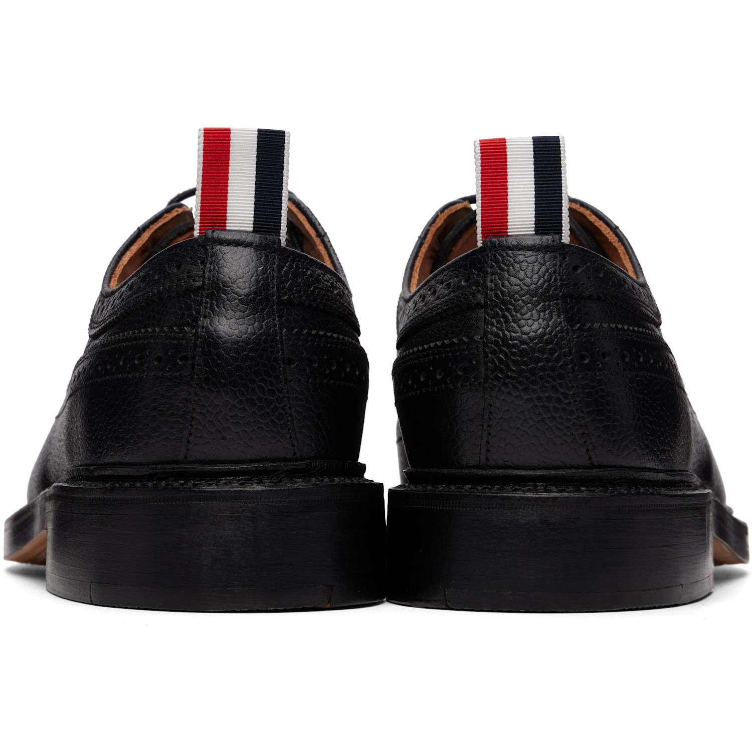  Thom Browne Black Leather Sole Longwing Brogues 