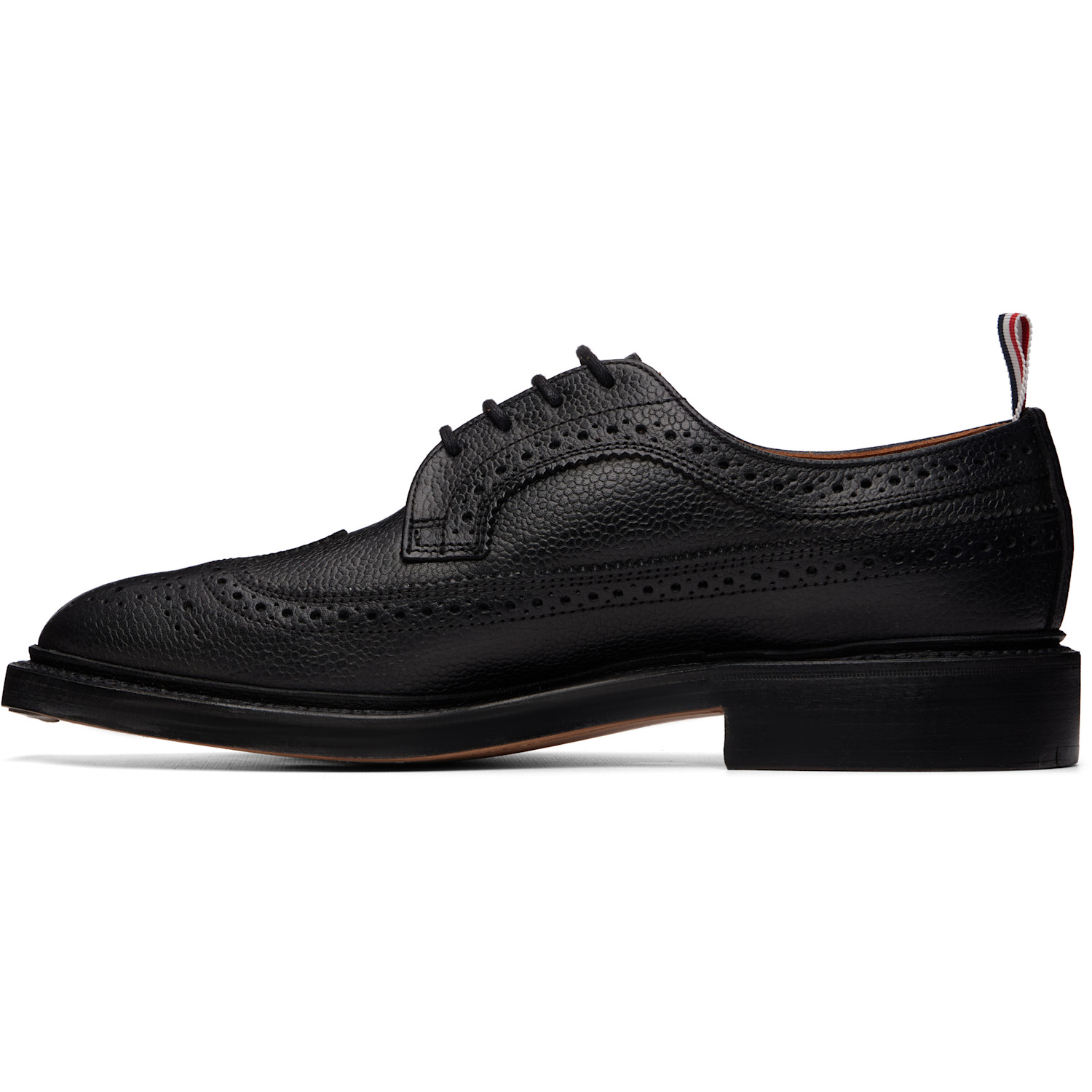  Thom Browne Black Leather Sole Longwing Brogues 