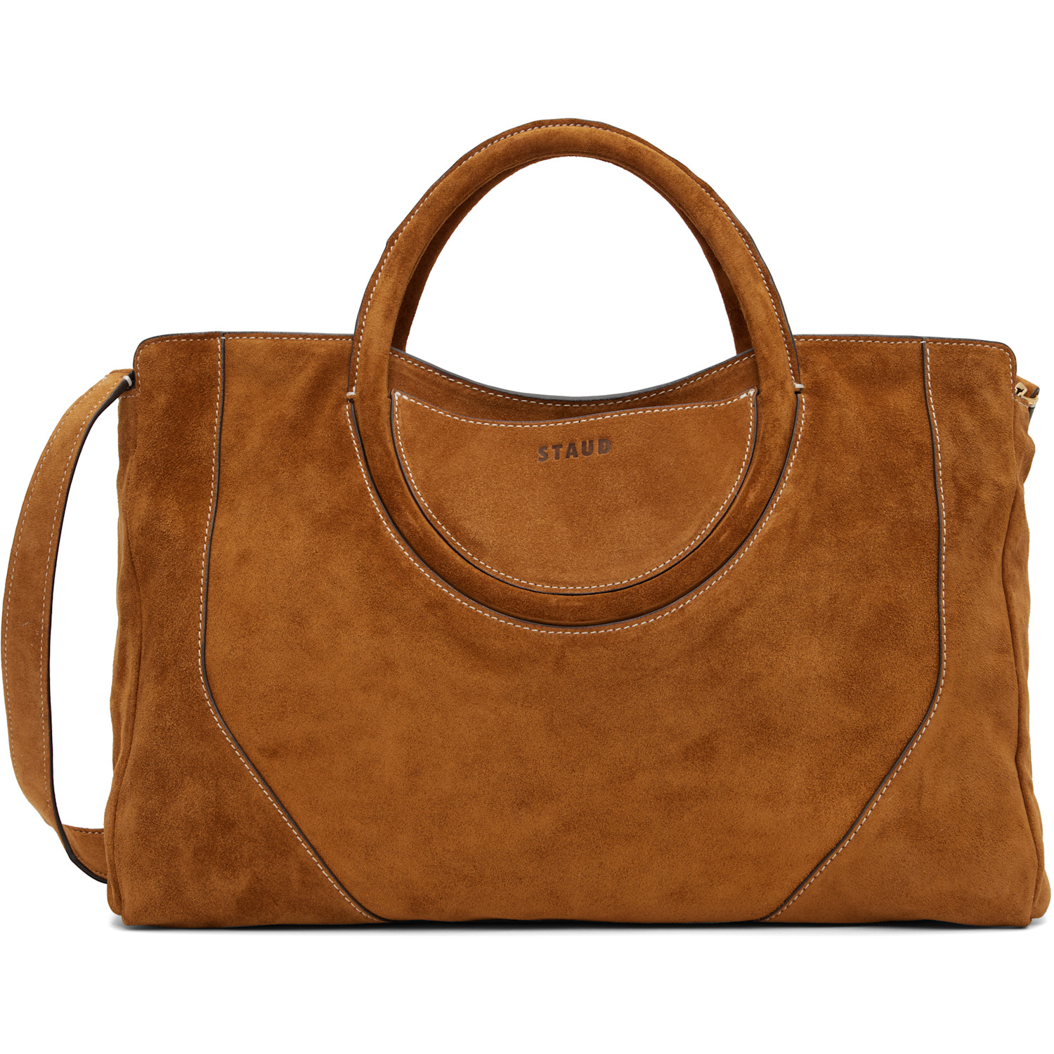 Staud Tan Maude Satchel Tote