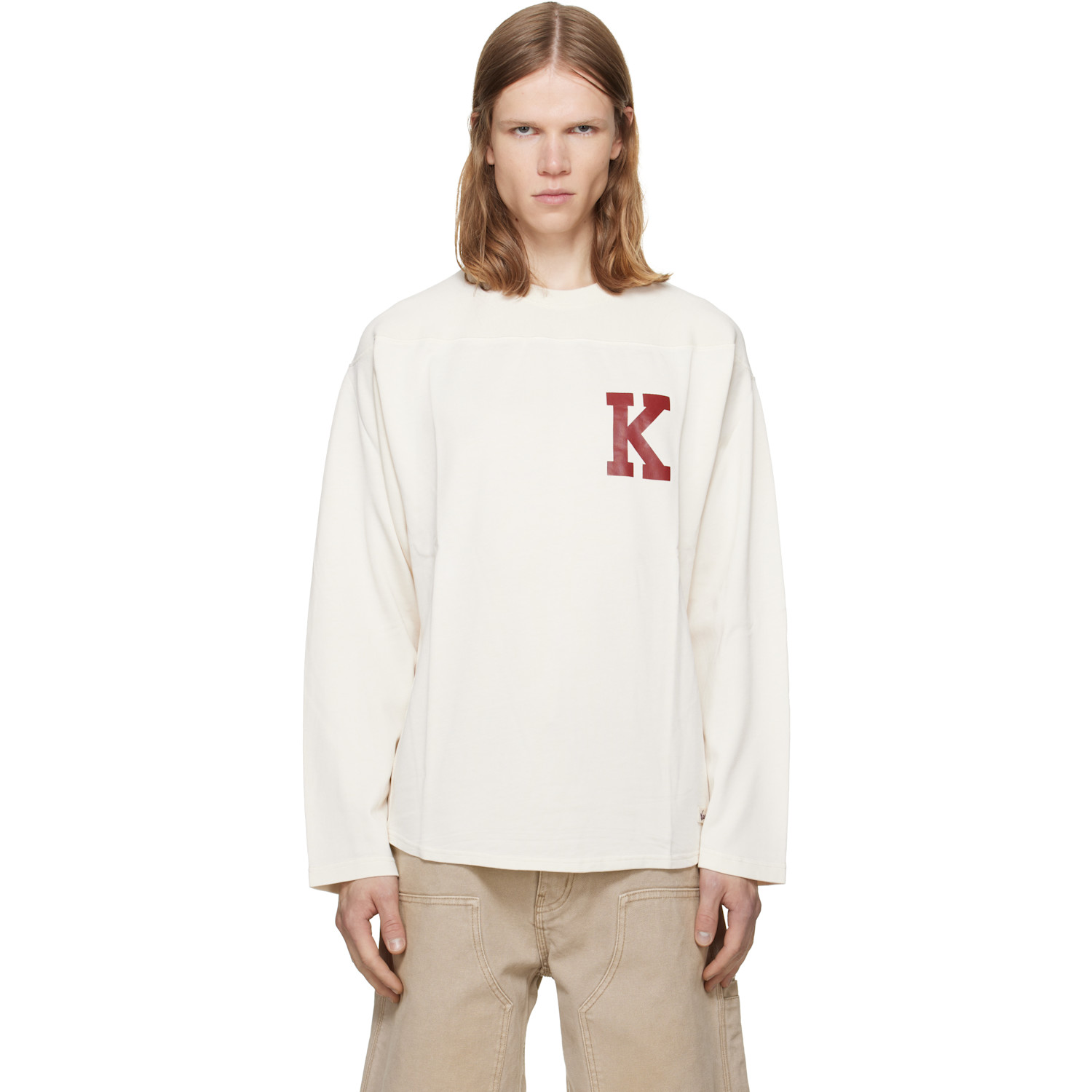 Kenzo Off-White Kenzo Paris 'KENZO Varsity' Long Sleeve T-shirt