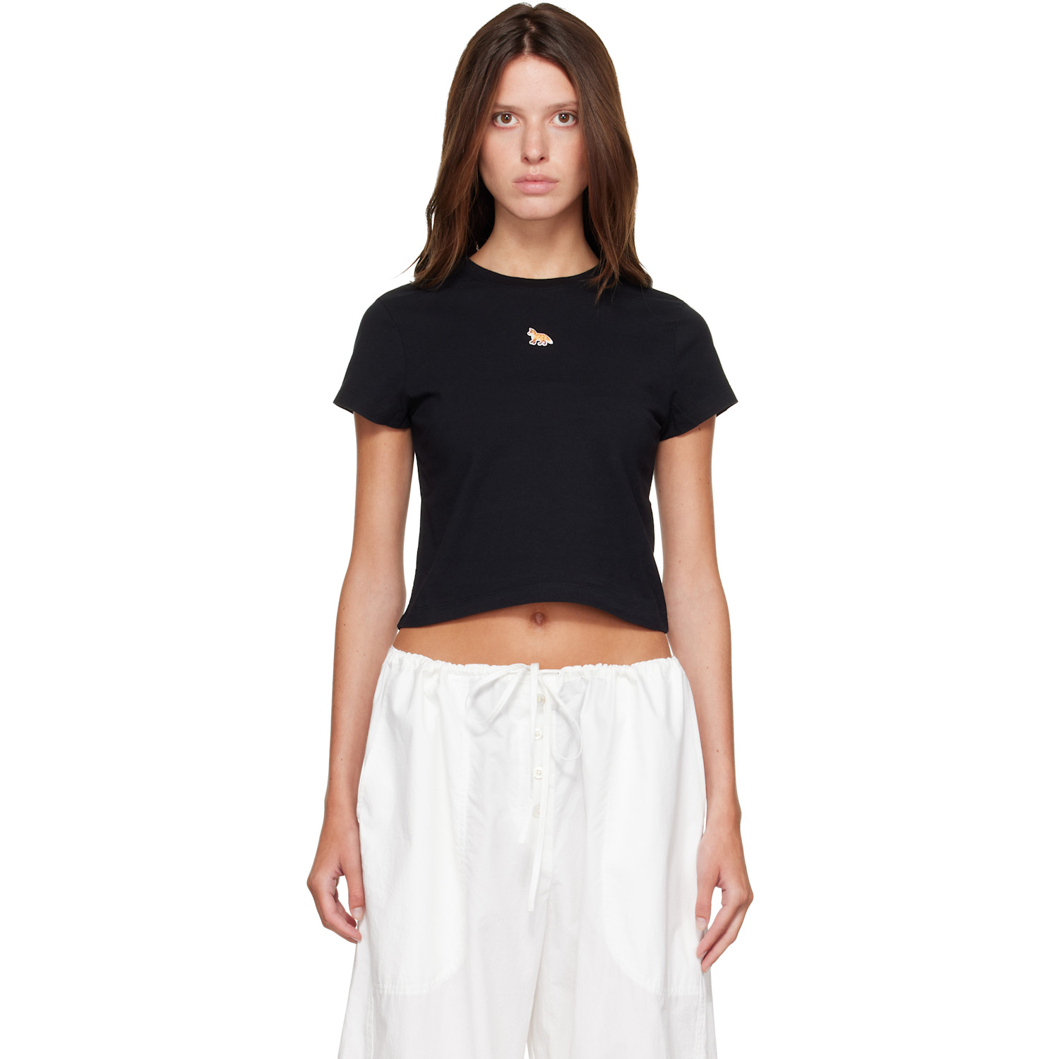 Maison Kitsuné Black 'Baby Fox' Baby T-shirt