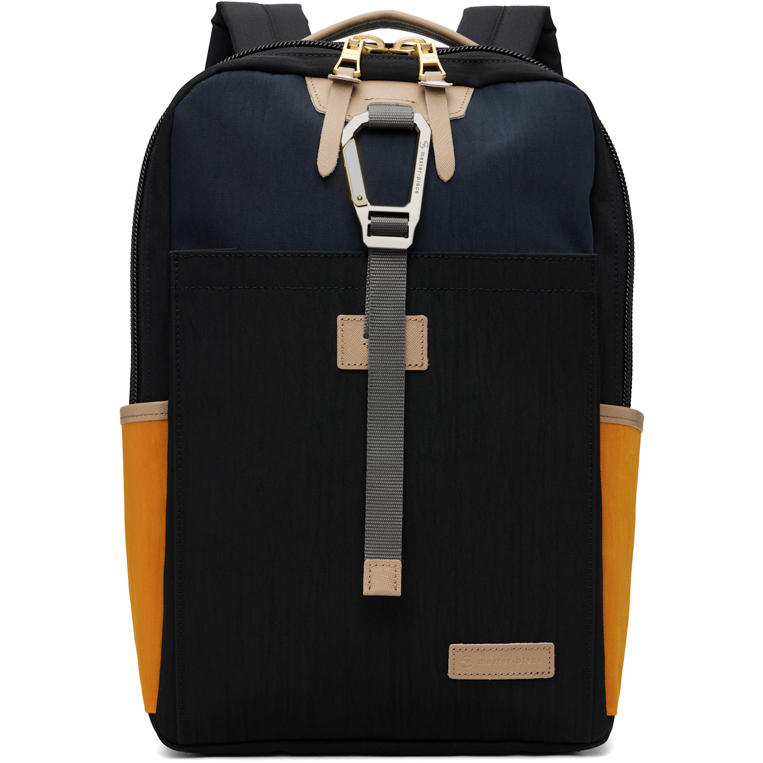 Master-piece Navy & Black Link Backpack In Black-c