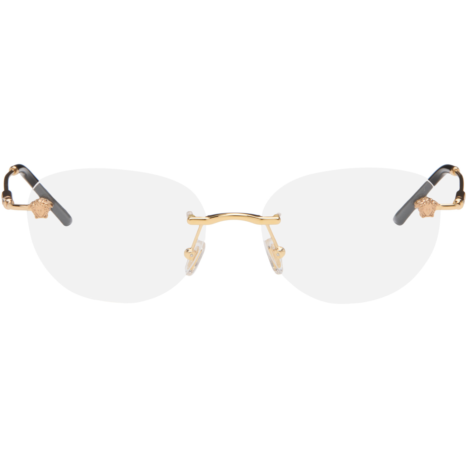 Versace Gold Rimless Glasses