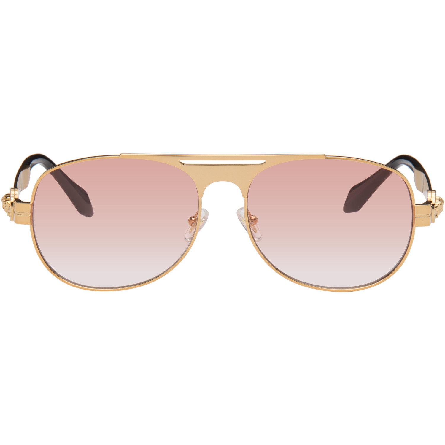 Versace Gold Aviator Sunglasses