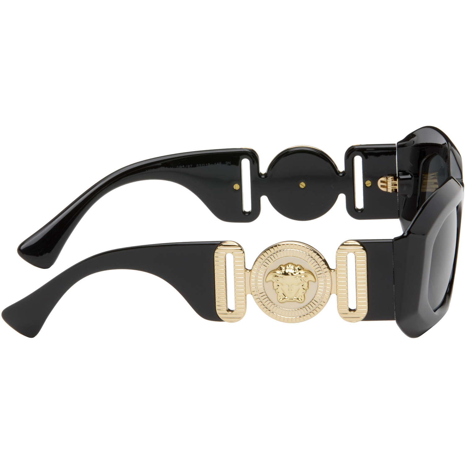  Versace Black Maxi Medusa Biggie Sunglasses 