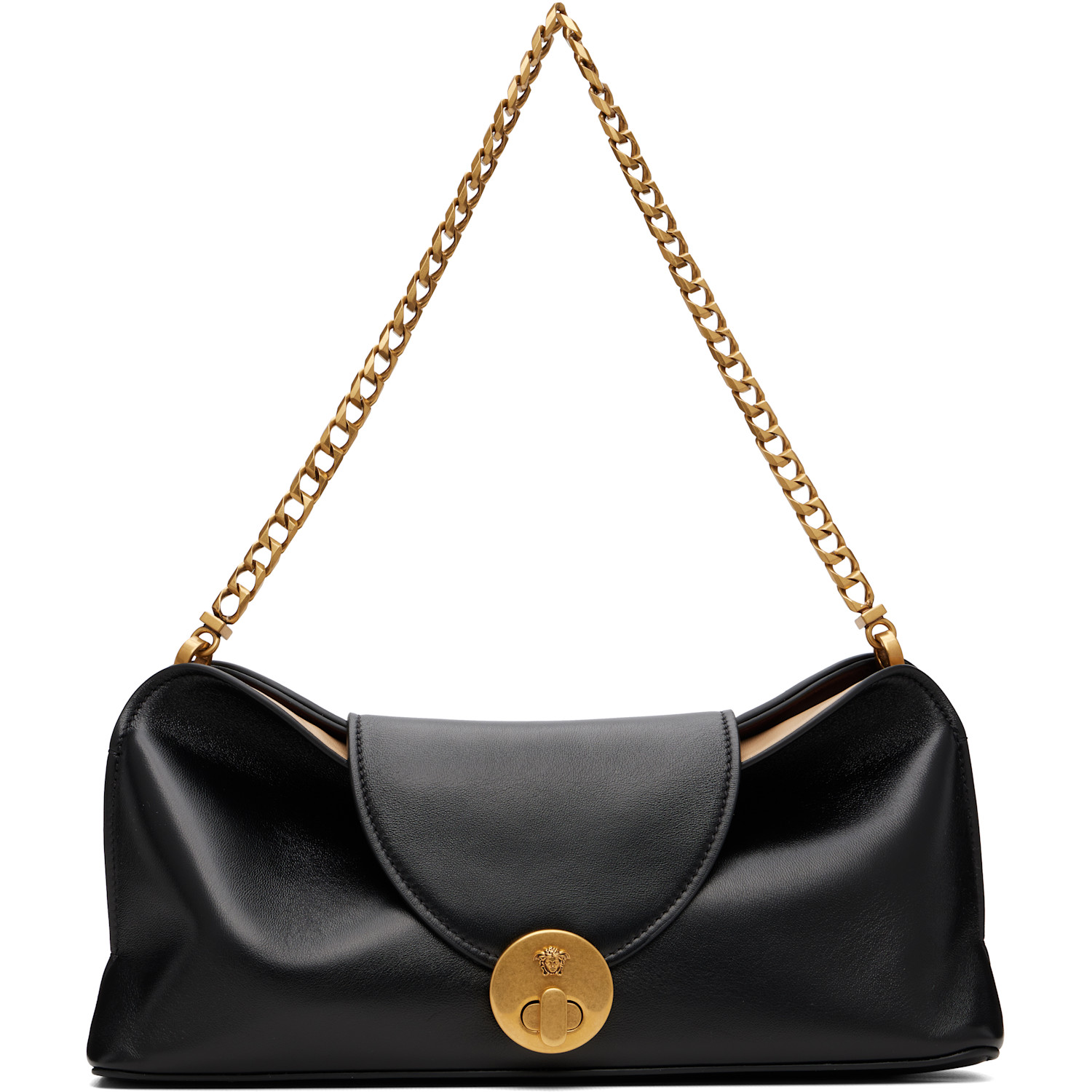 Versace Black Vivian Nappa Clutch