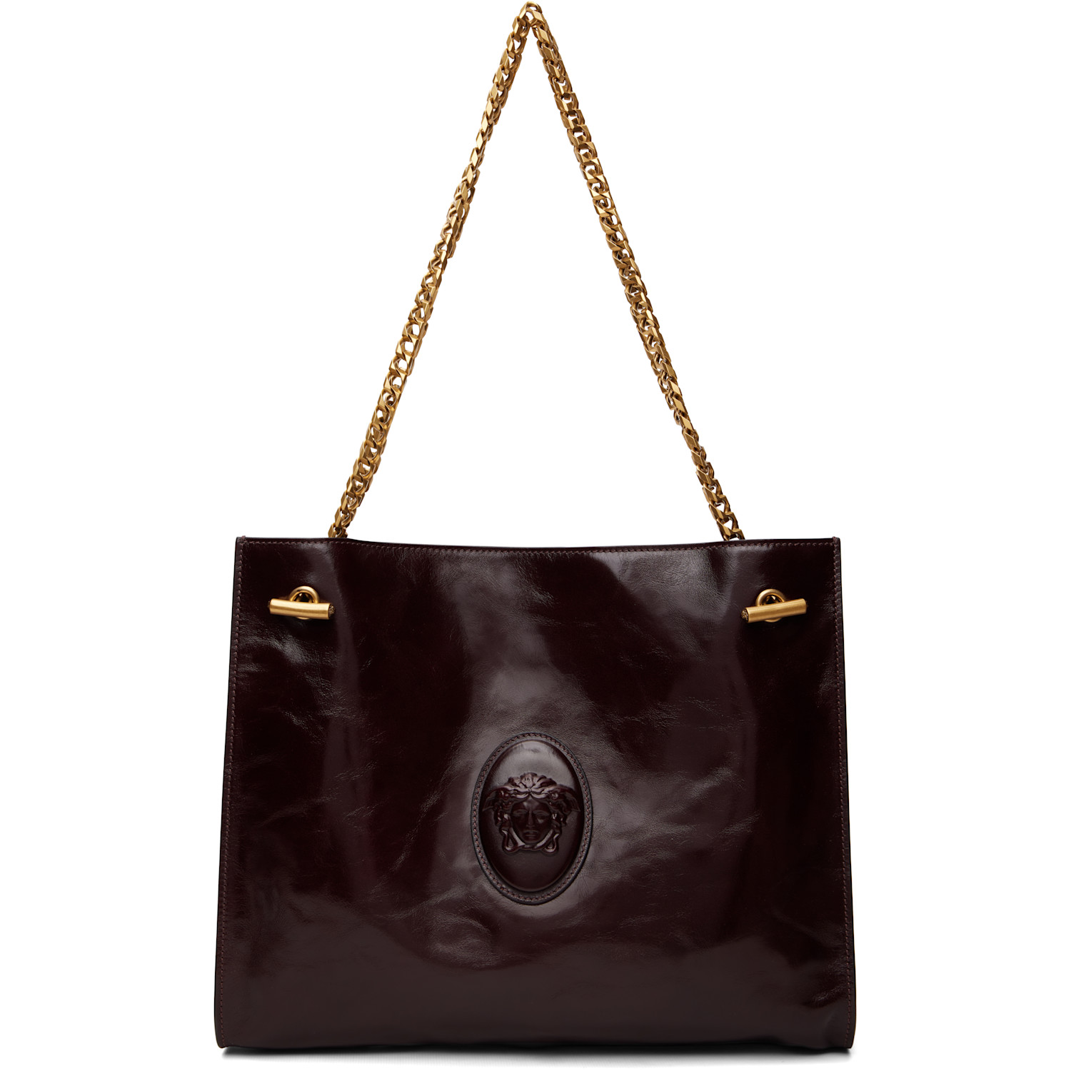 Versace Burgundy Medium Calf Leather Bag
