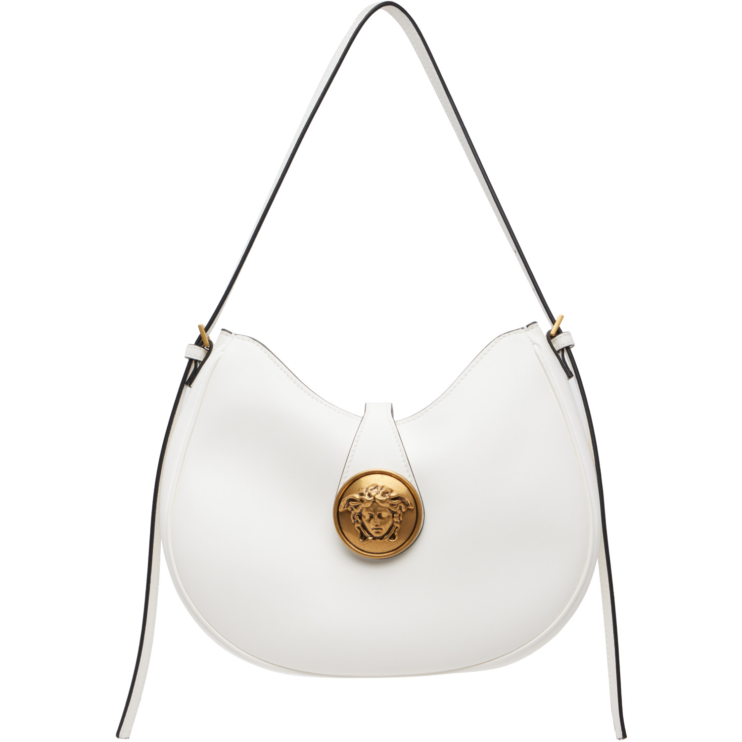 Versace White Emblème Nappa Bag