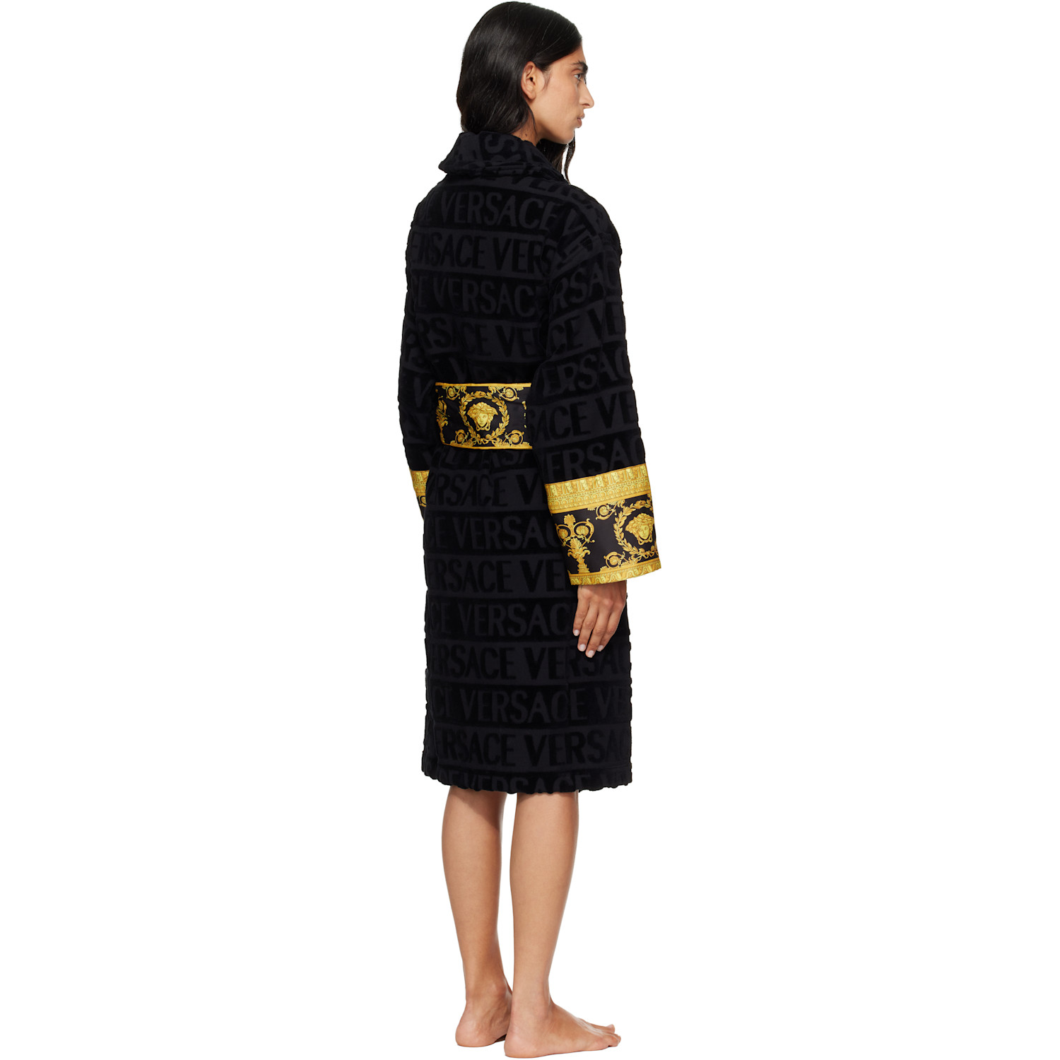  Versace Black 'i Heart Baroque' Bathrobe 