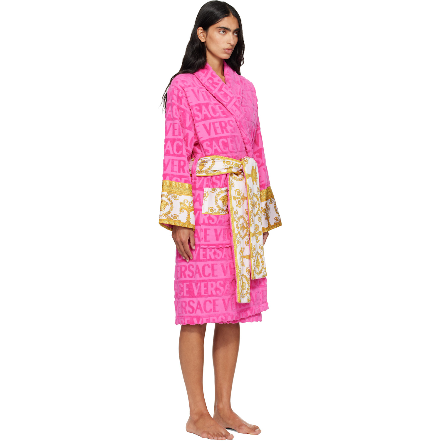  Versace Pink 'i Heart Baroque' Bathrobe 