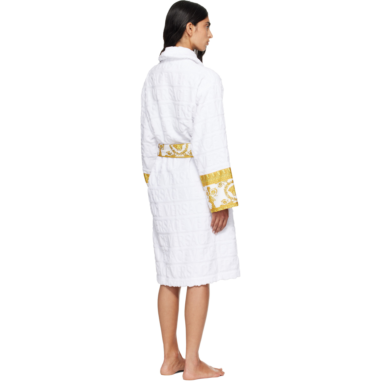  Versace White 'i Heart Baroque' Bathrobe 