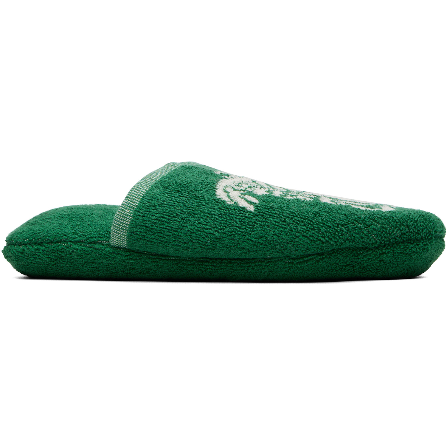 Versace Green Cotton-terry Jacquard Slippers In 2gr70 Green White