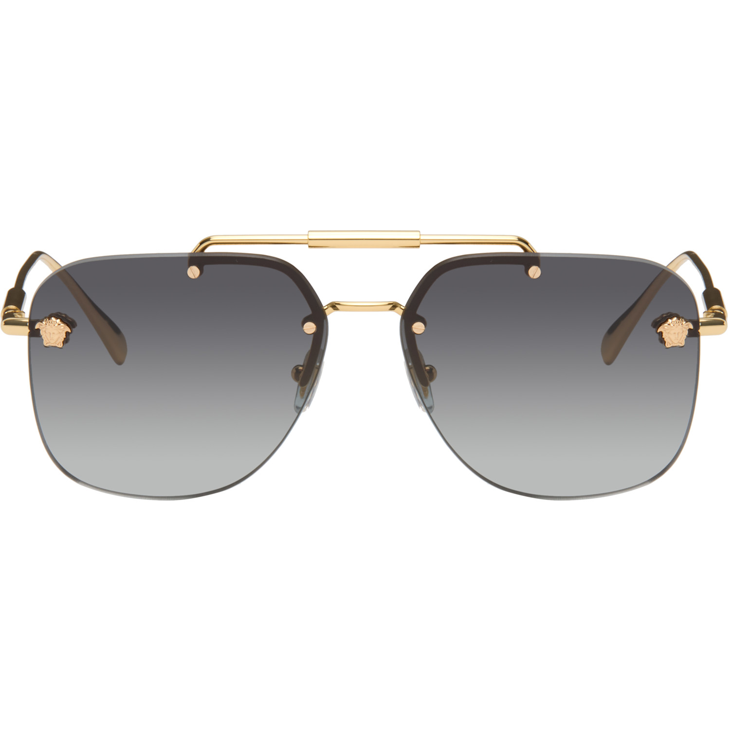 Versace Gold Medusa Pilot Sunglasses