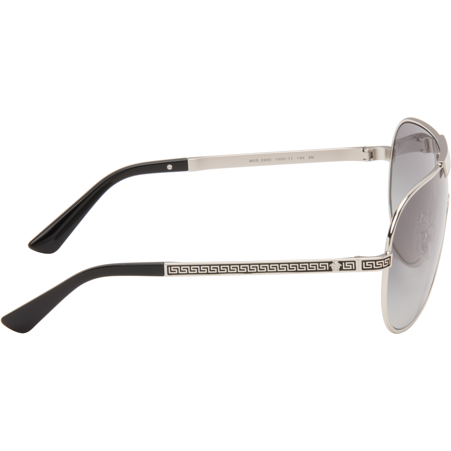  Versace Silver Greca Flow Sunglasses 