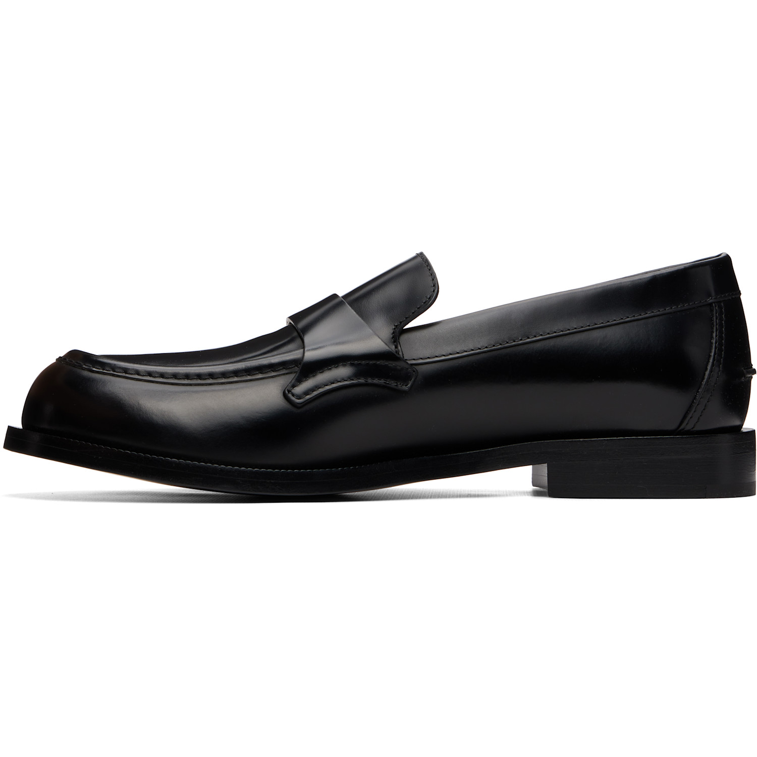  Versace Black Manu Leather Loafers 