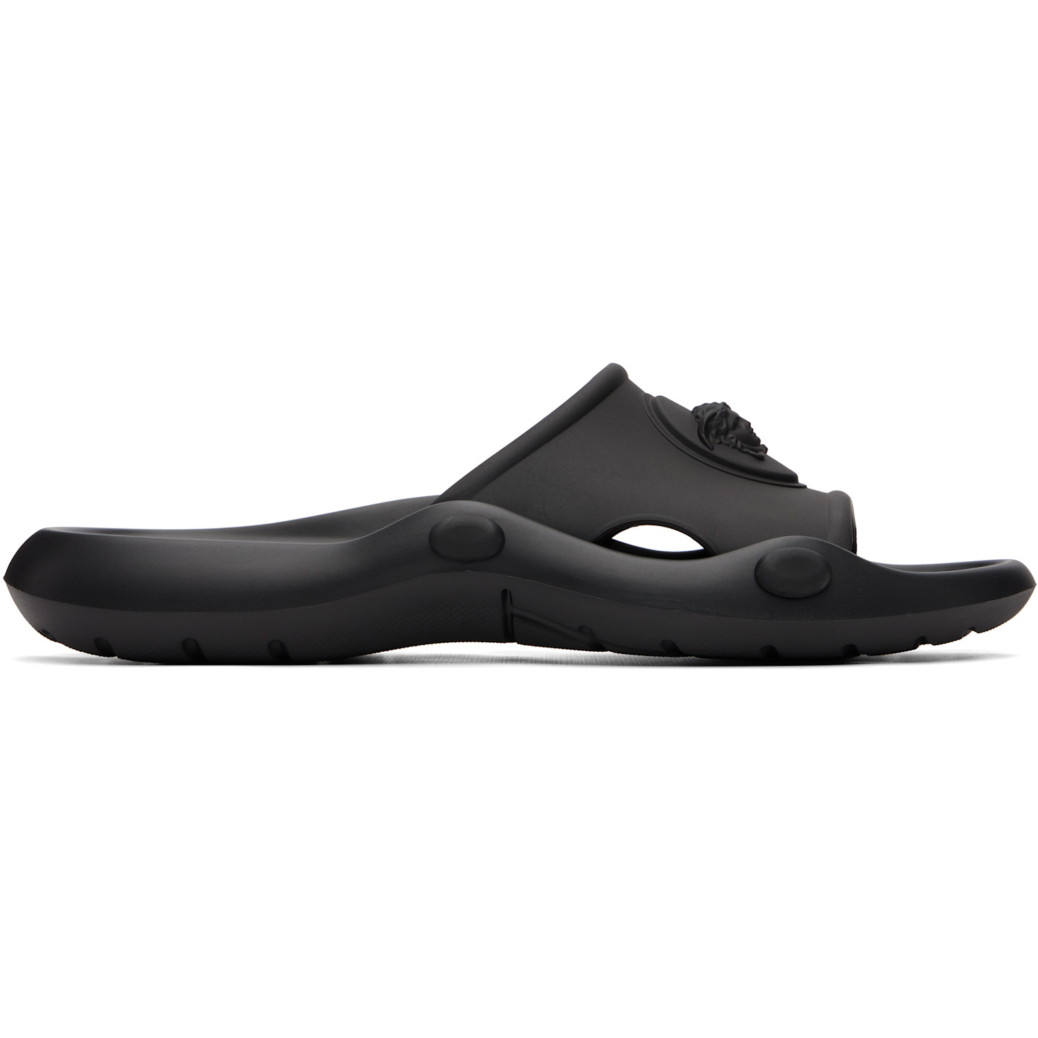 Versace Black Medusa Rubber Slides