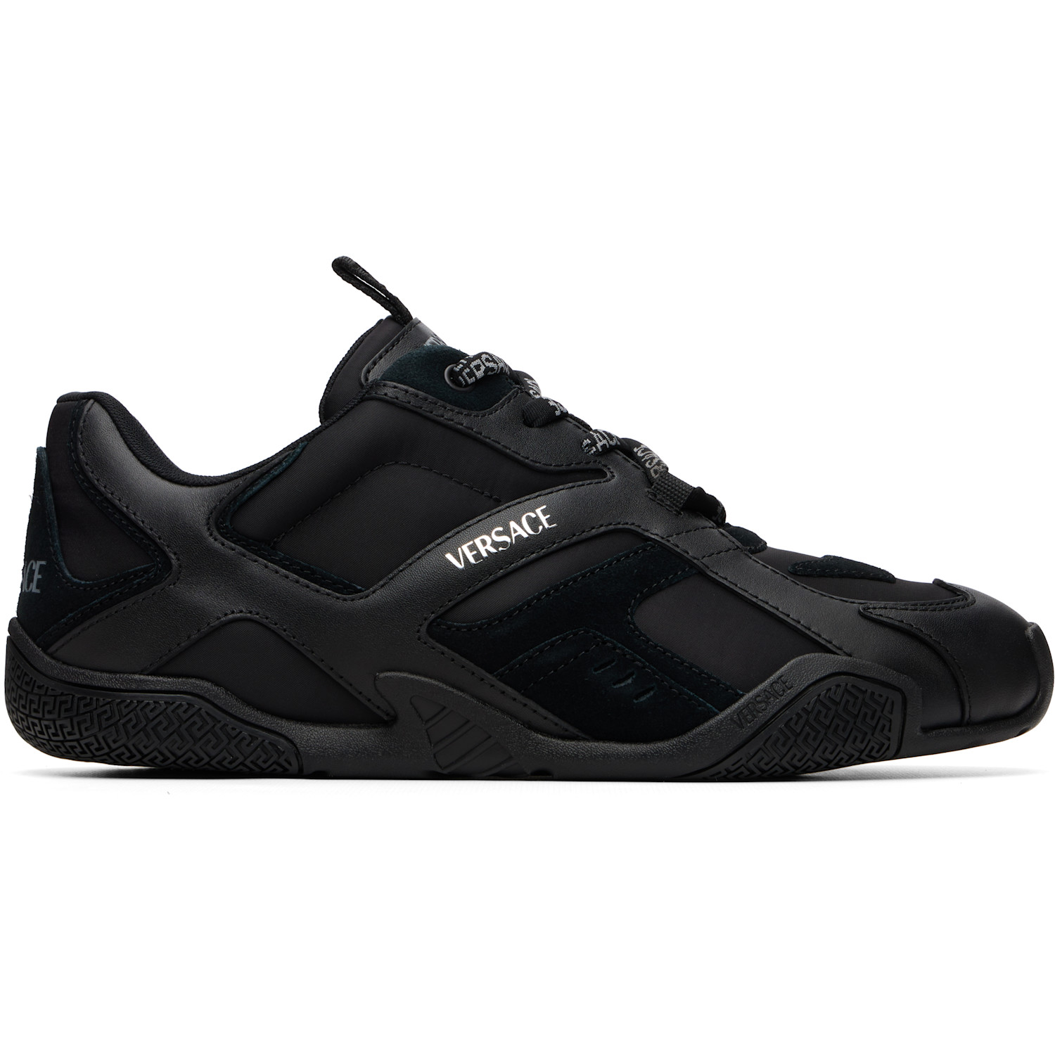 Versace Black Galaxia Leather Sneakers