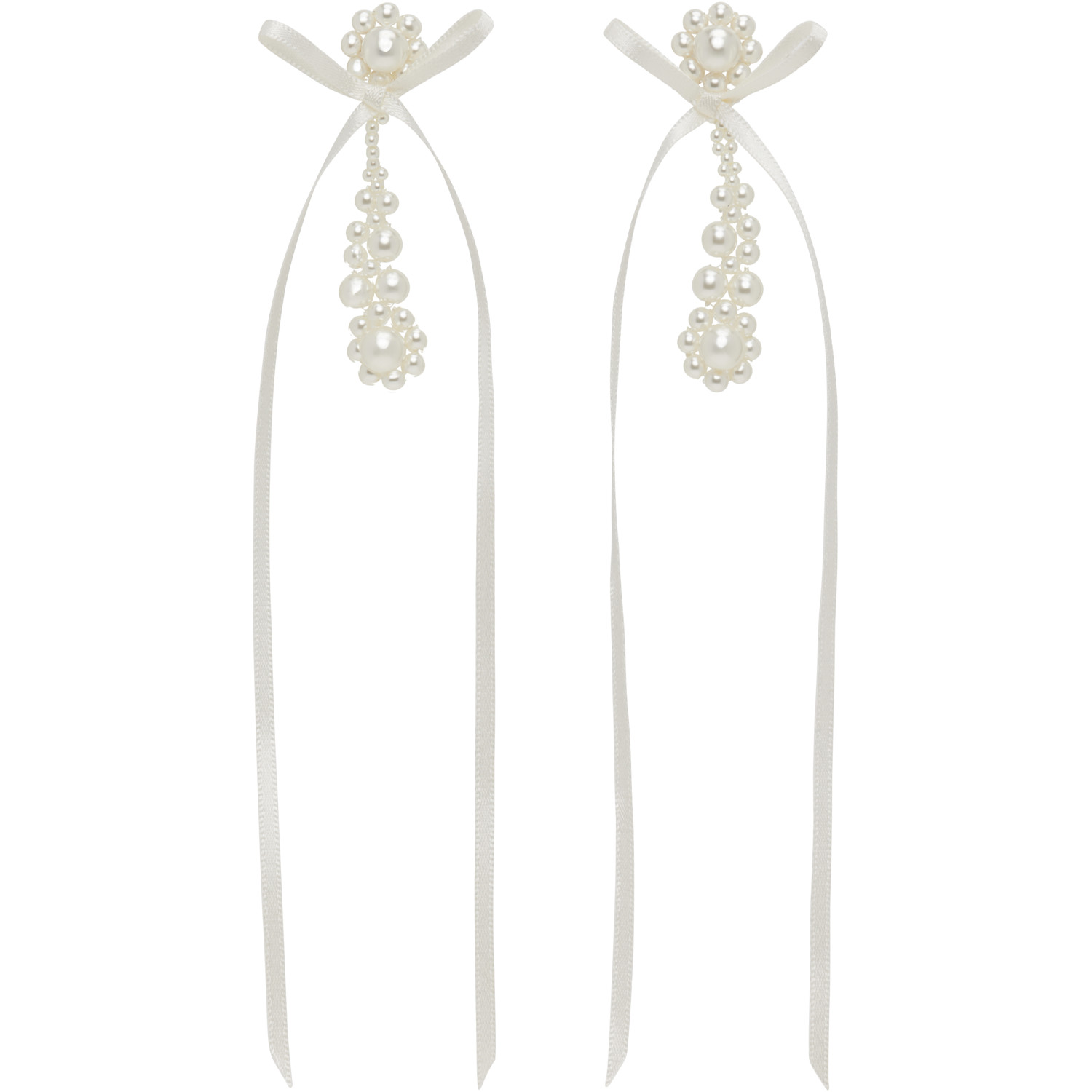 Simone Rocha Victorian Drip Bow Earrings