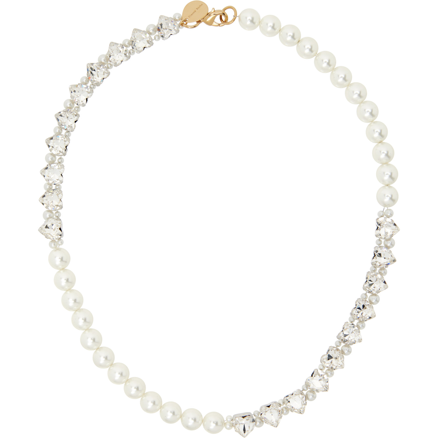 Simone Rocha Quartet Faux-Pearl & Crystal Heart Necklace