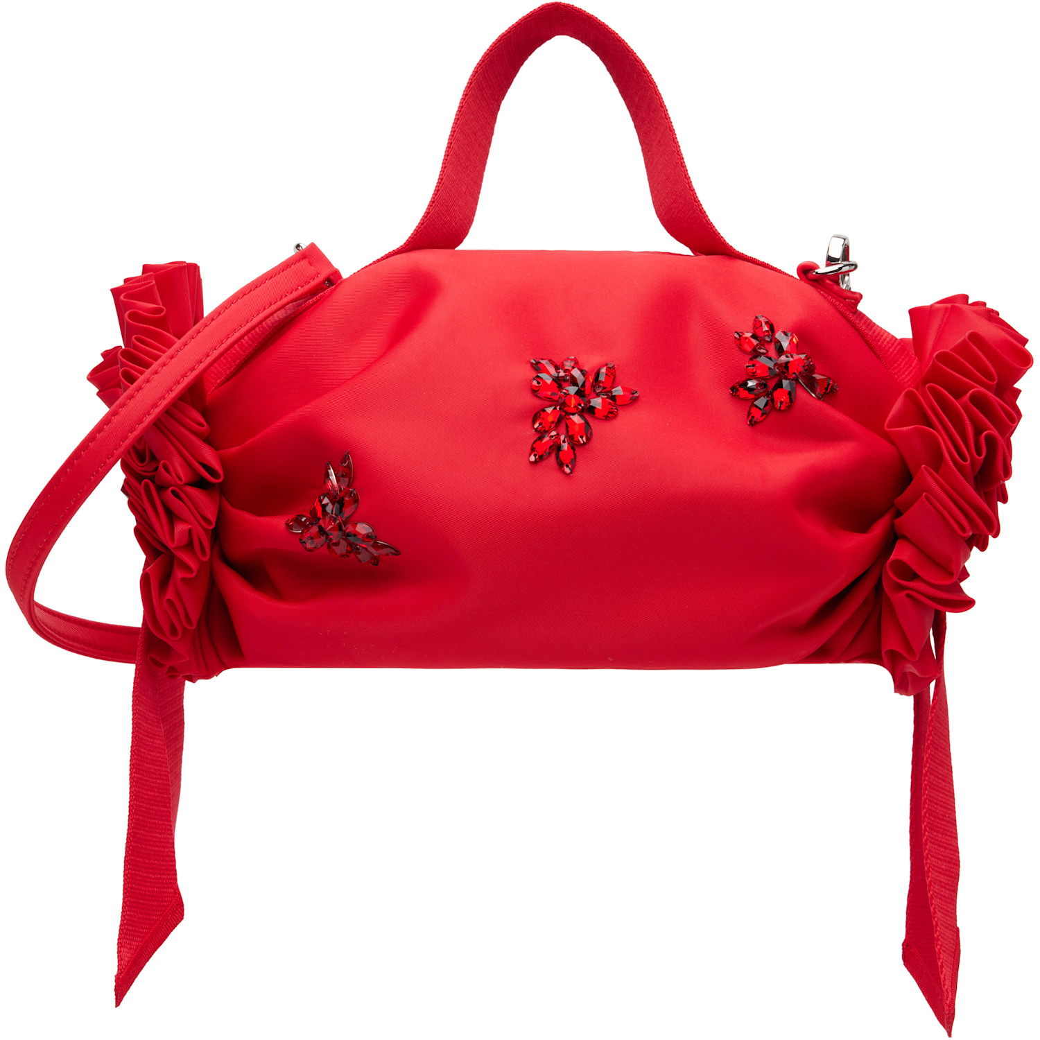 Simone Rocha レッド ミニ Turbo Double Ribbon Rosette バッグ In Red/red