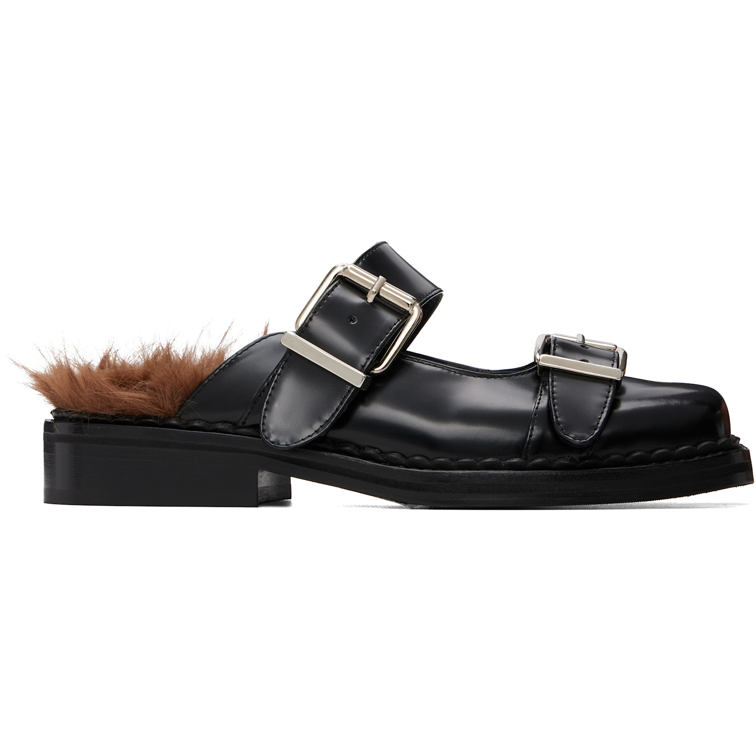 Simone Rocha Black Mary Jane Mule Loafers
