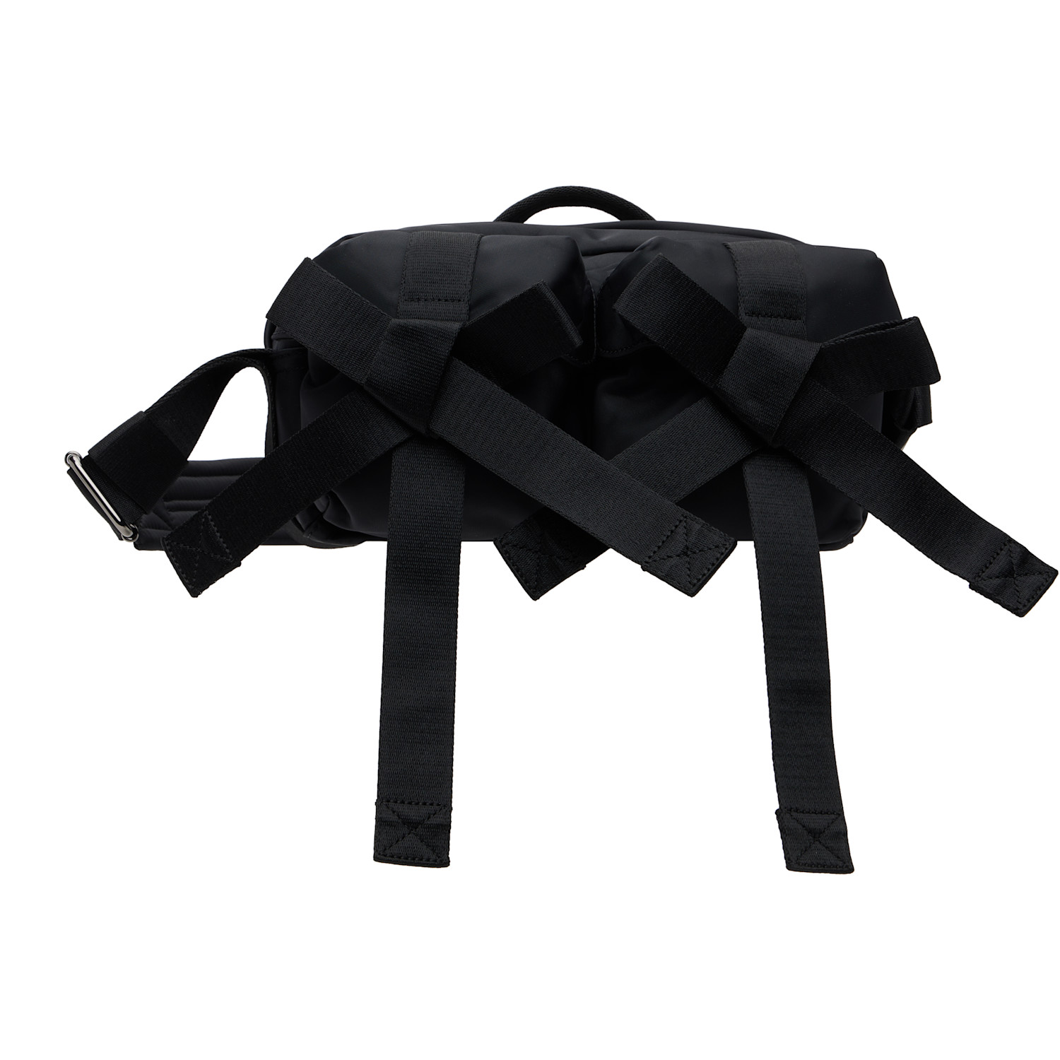 Simone Rocha Black Beaded Classic Bow Crossbody Bag In Black/pearl