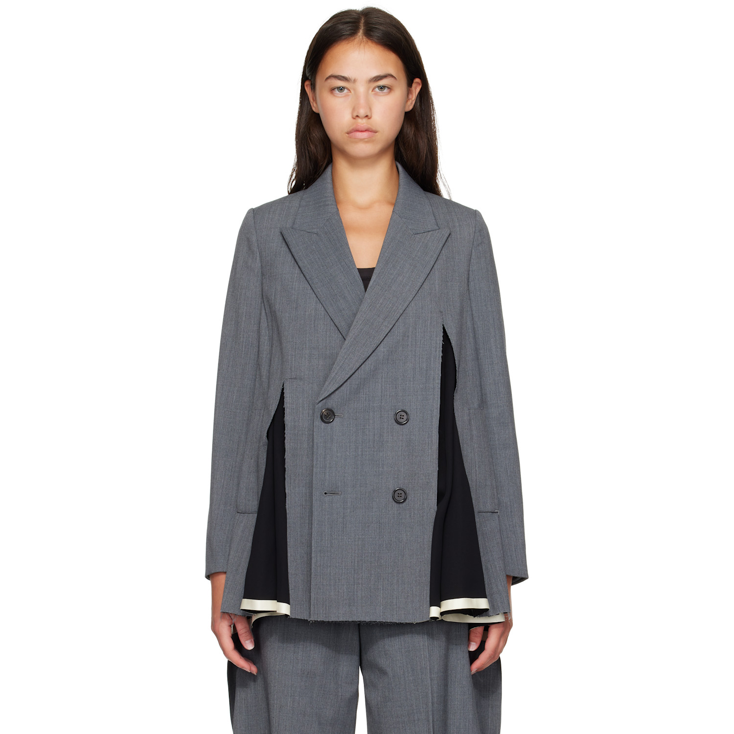UNDERCOVER Gray UP2F1102 Slit Panel Blazer