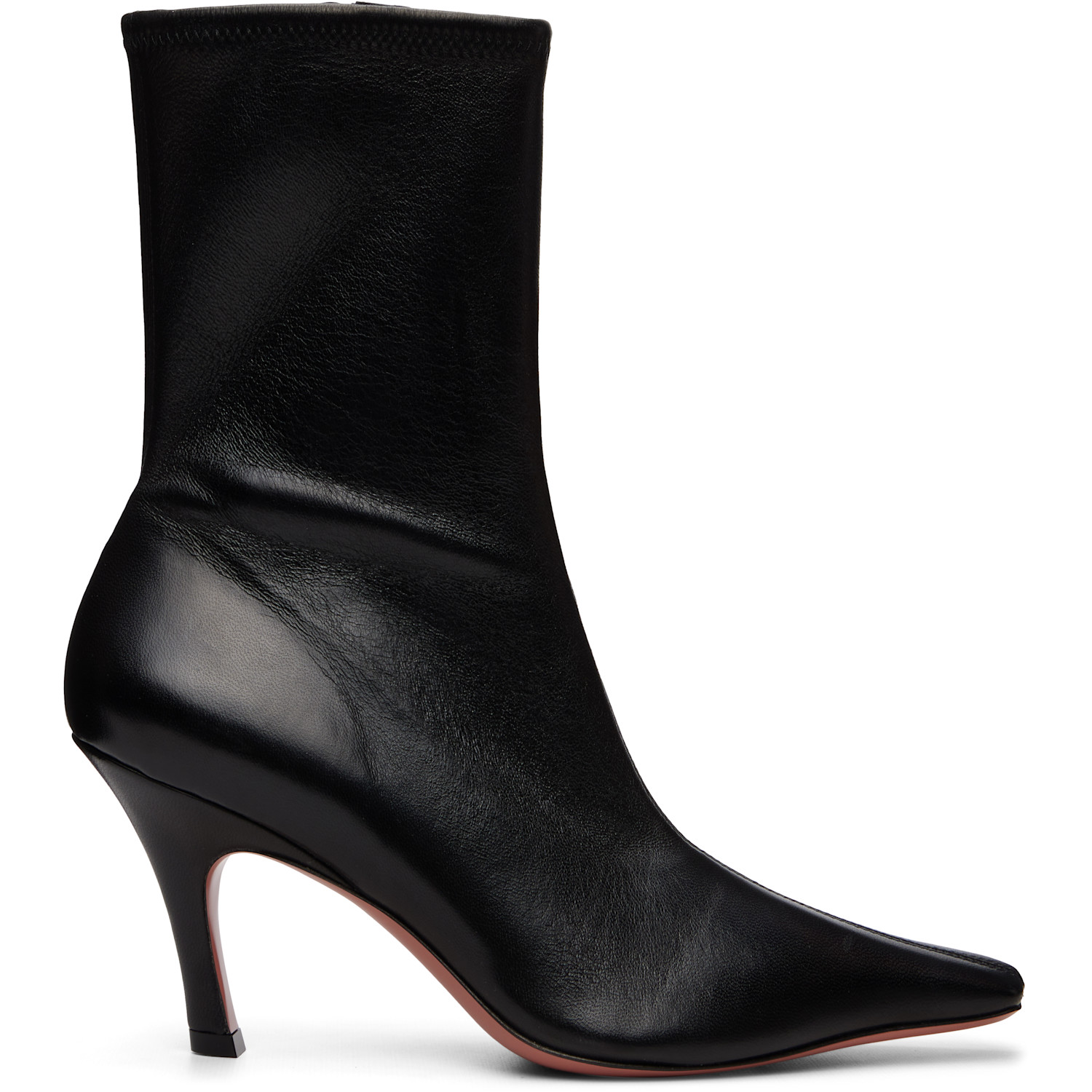 Amina Muaddi Black Jamie Stretch 80 Boots