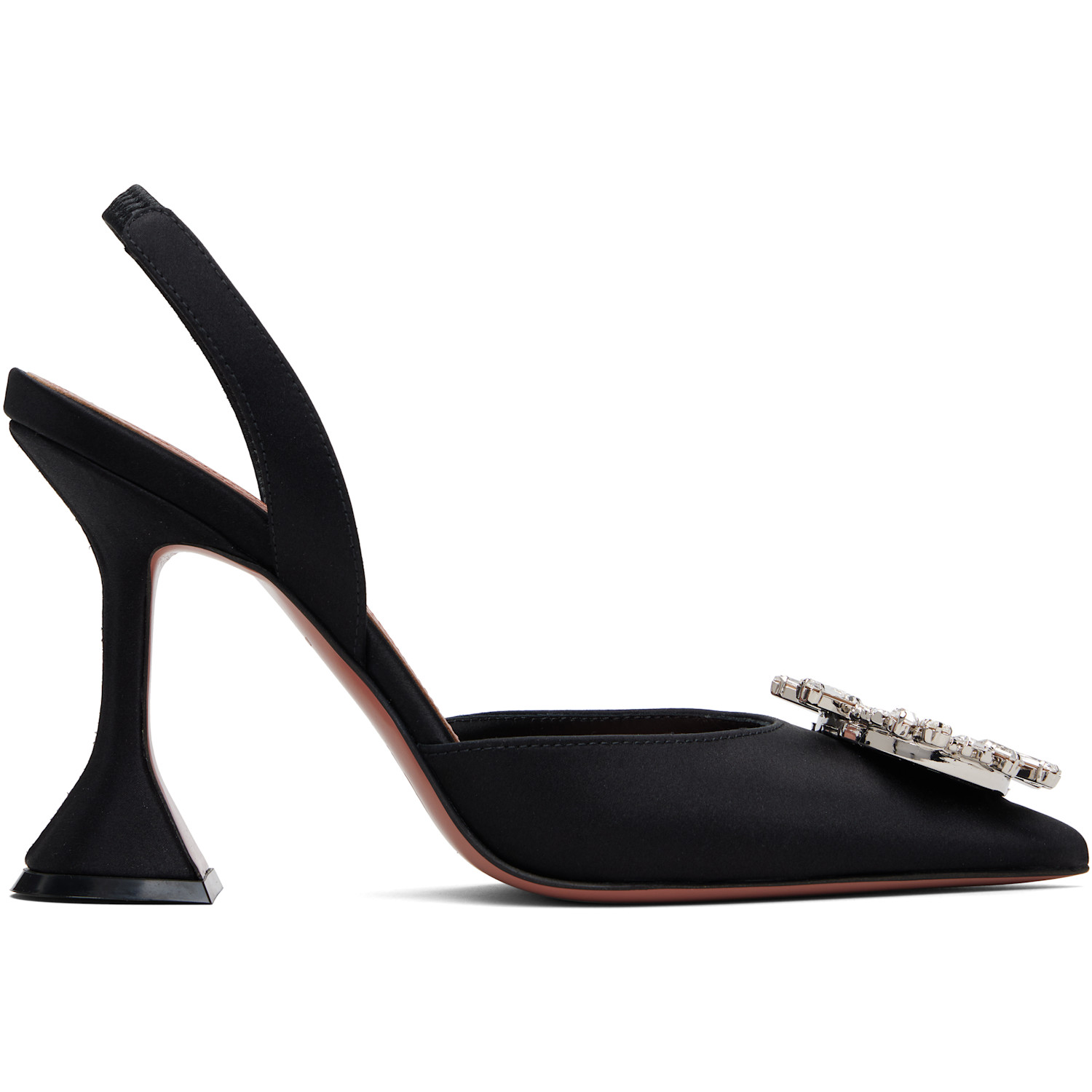 Amina Muaddi Black Begum Sling 95 Heels