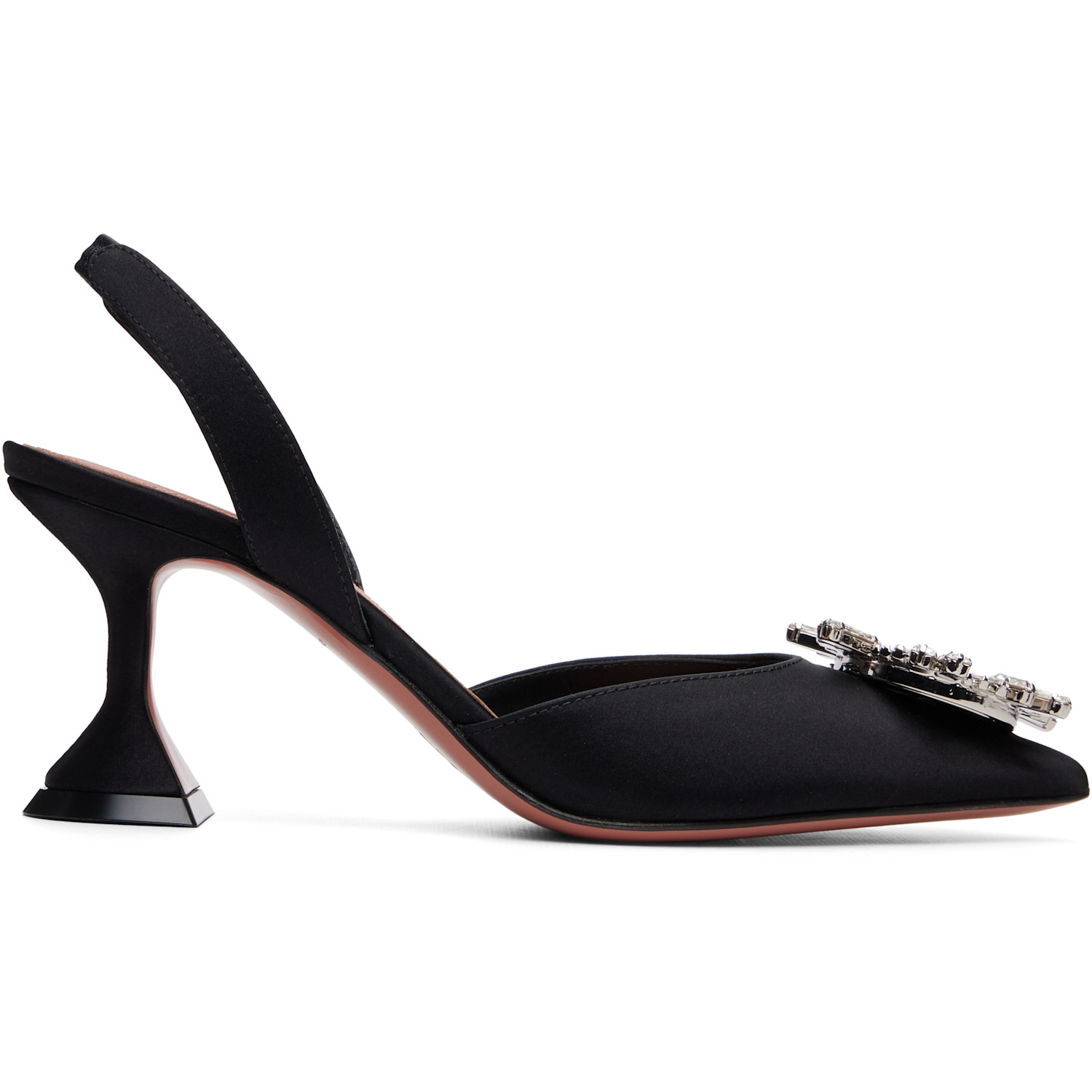 Amina Muaddi Black Begum Sling 70 Heels